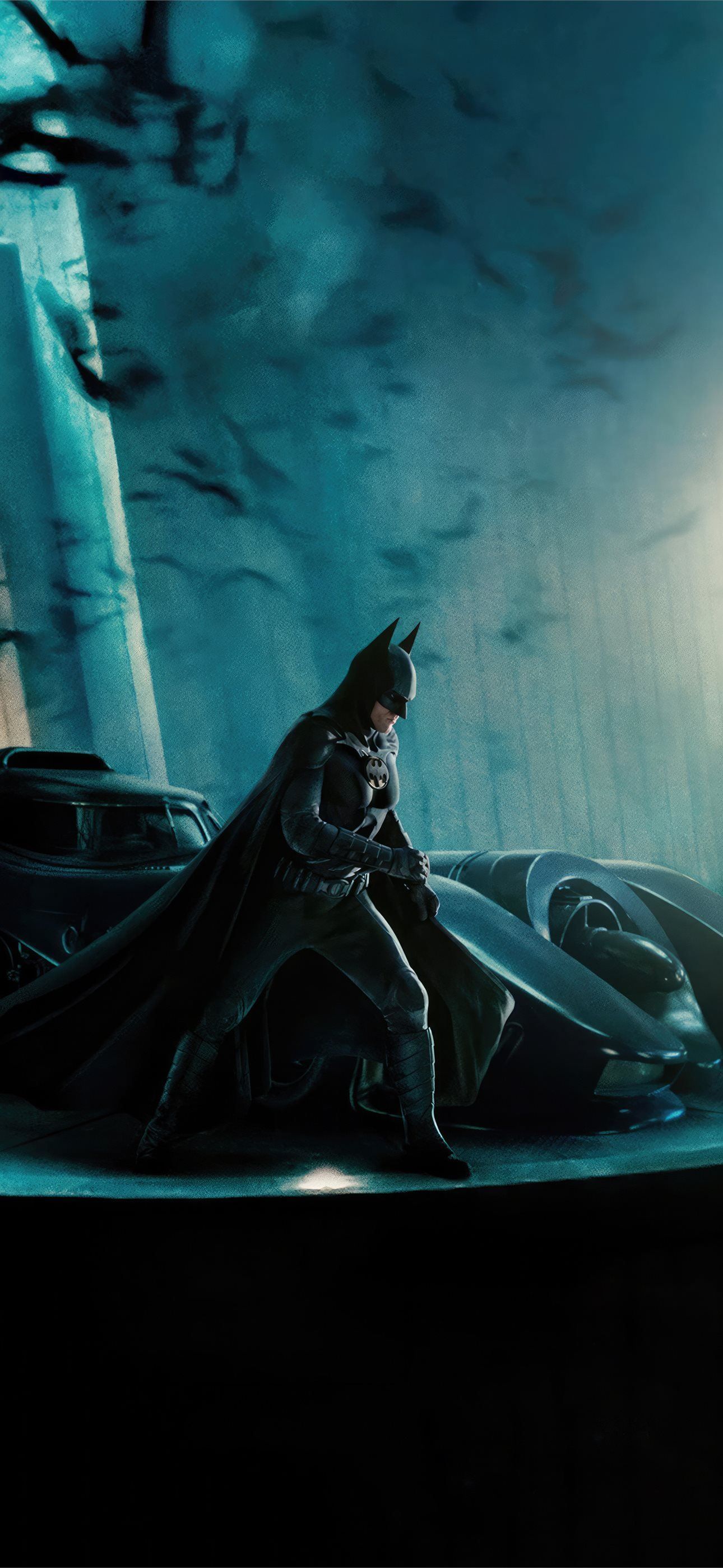 1290x2796 batman in the flash movie poster 5k iPhone Wallpaper Free Download