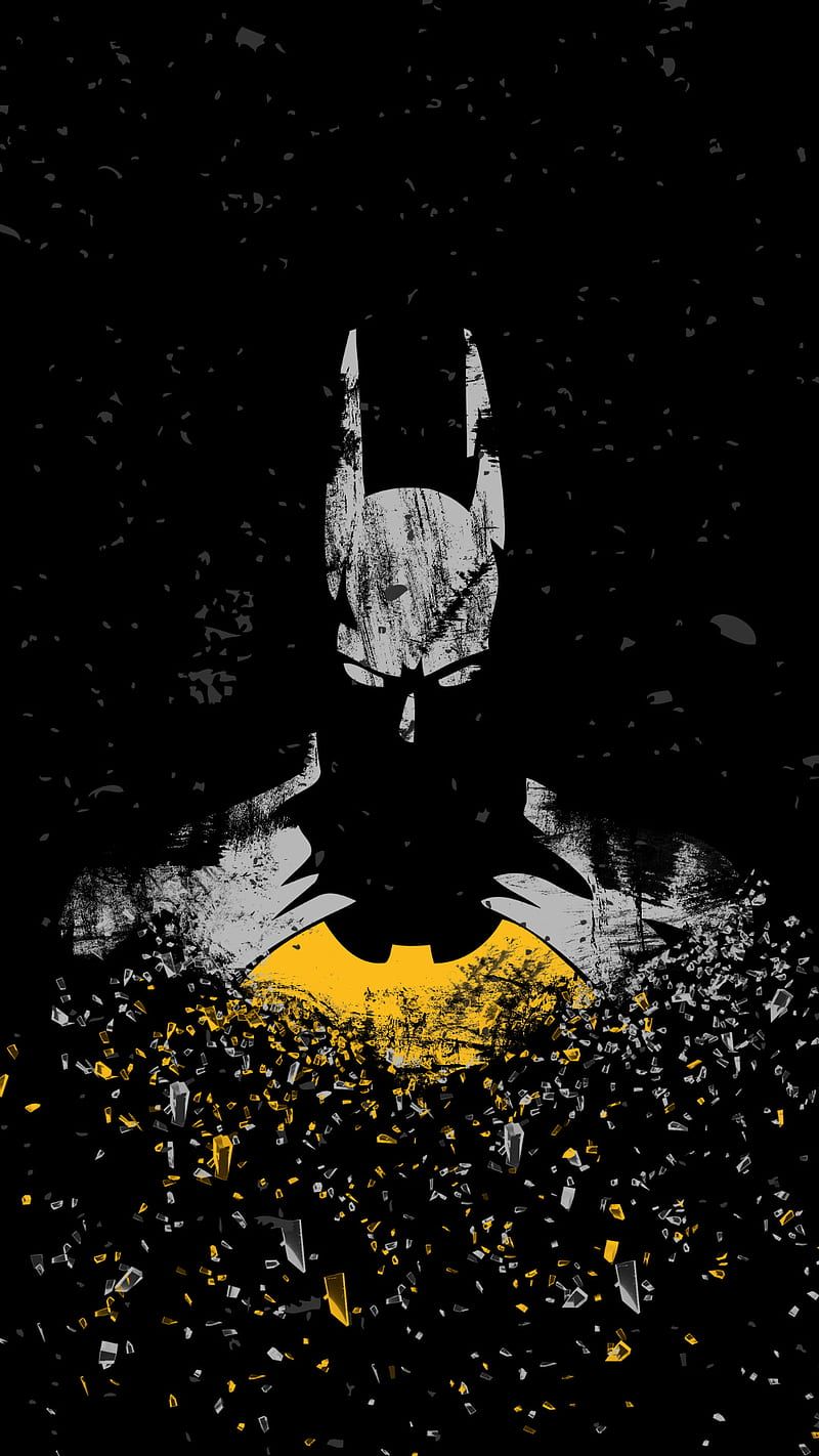 800x1422 BATMAN, amoled, bat, black, dc, hollywood, man, superhero, HD phone wallpaper