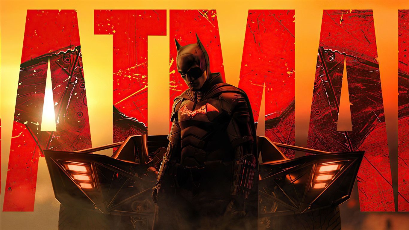 1366x768 The Batman 2022 Film 5K HD Poster