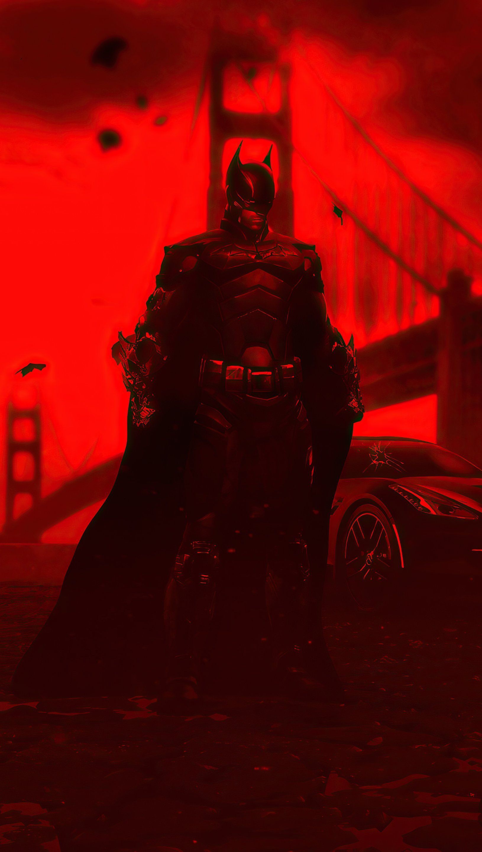 1630x2880 Red is the new colour Batman Wallpaper 5k for iPhone and Mobile Phone