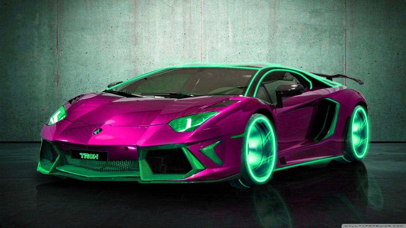 1366x768 Pink Lamborghini Wallpaper