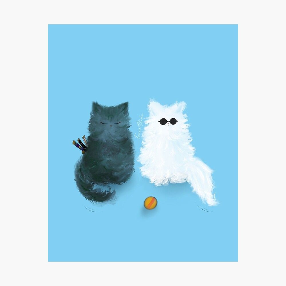 1000x1000 Zoro cat & Gojo cat Poster
