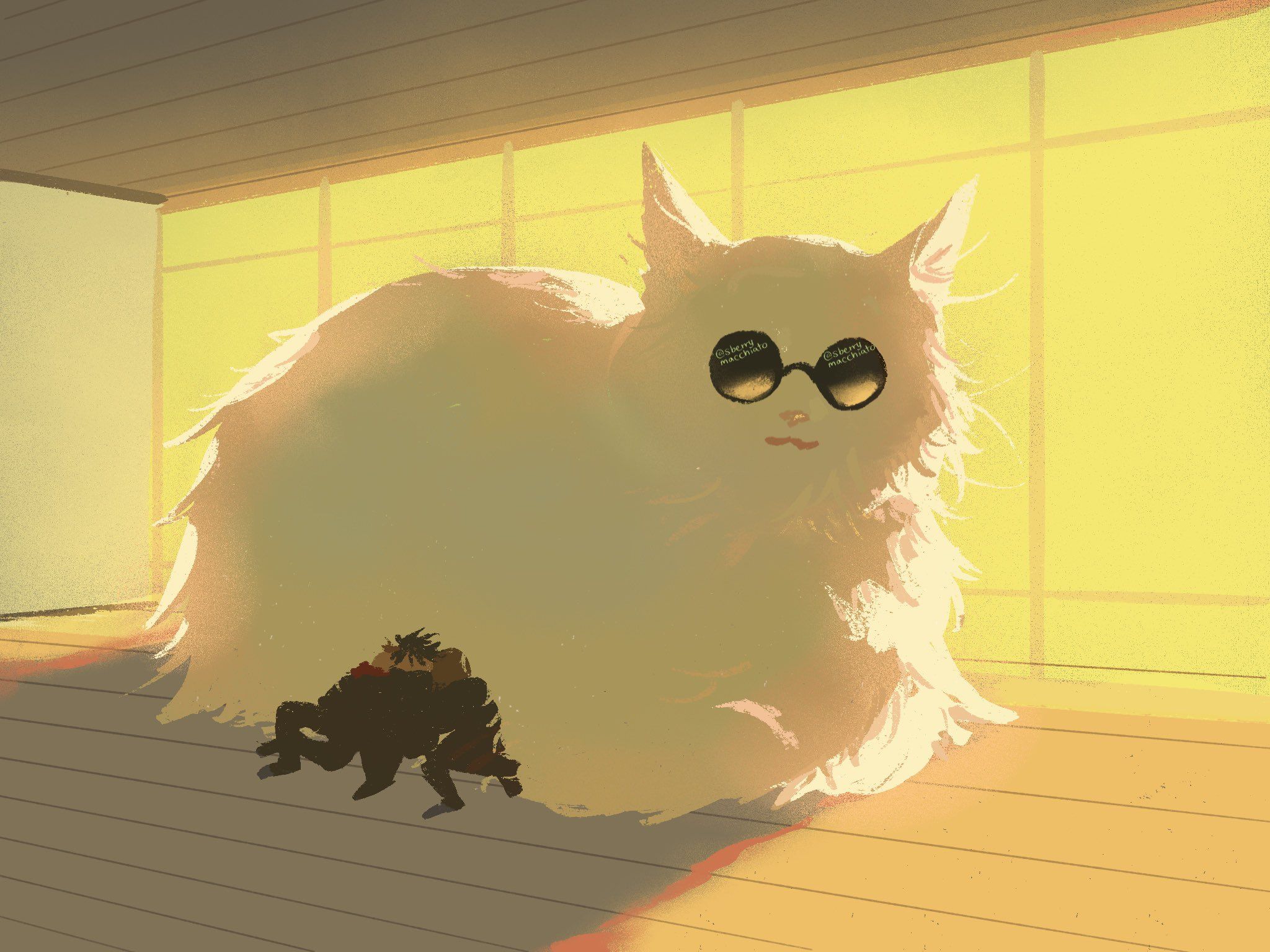 2048x1536 Gojo Cat Desktop Wallpaper