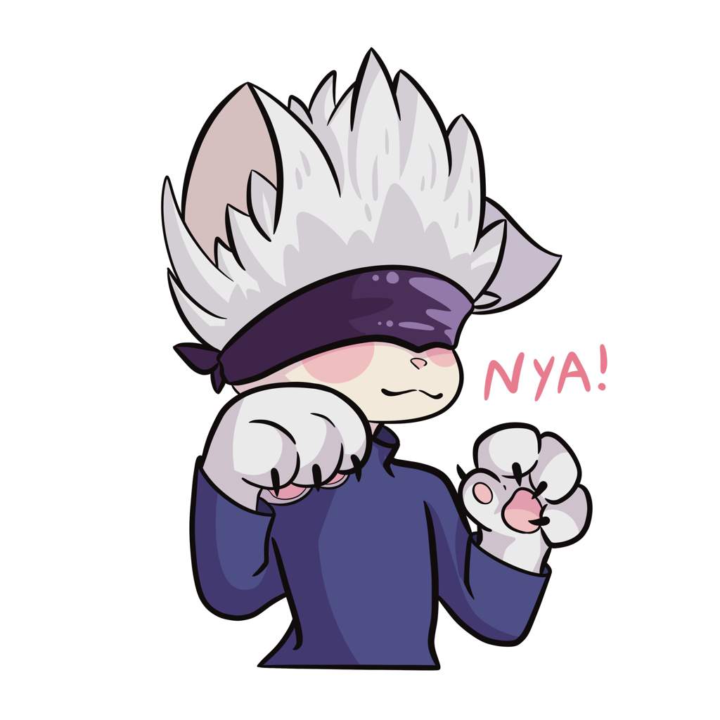 1024x1024 Nya gojo sticker. Jujutsu Kaisen! Amino