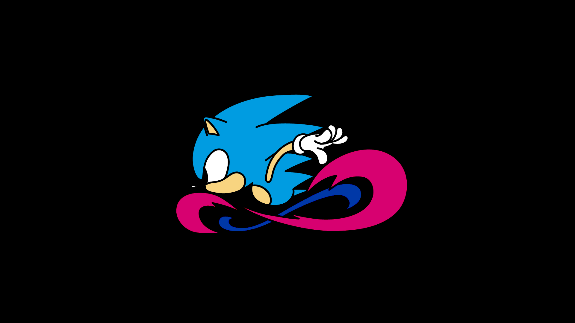 1920x1080 I made a minimalistic bi pride Sonic wallpaper for all you bi