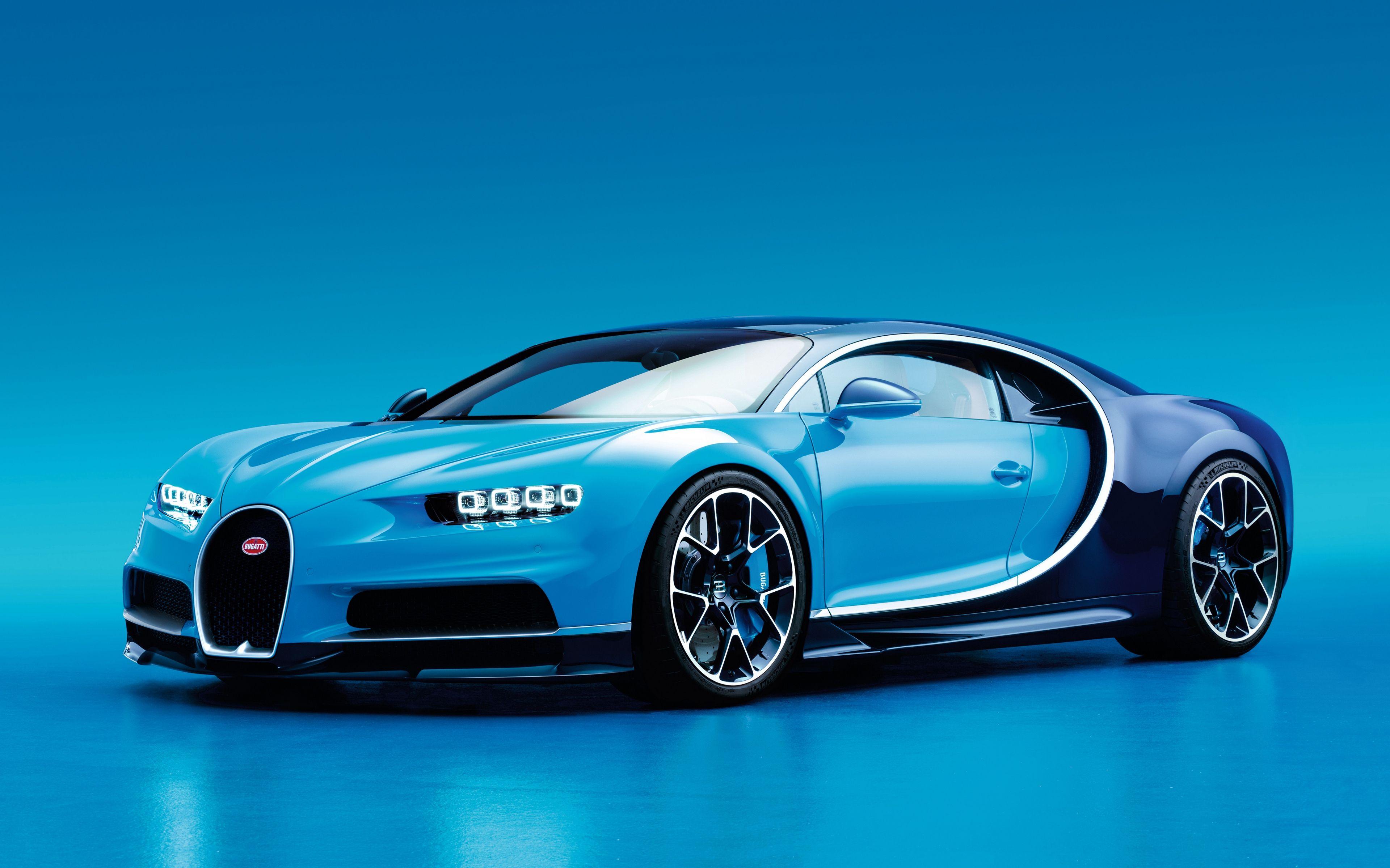 3840x2400 Download wallpaper 3840x2400 bugatti, chiron, side view, blue 4k