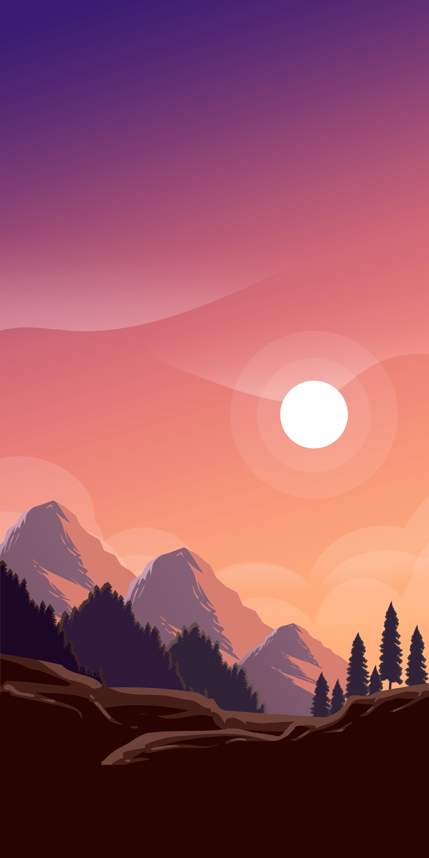 1750x3500 Frozen landscape wallpaper for a snowy iPhone
