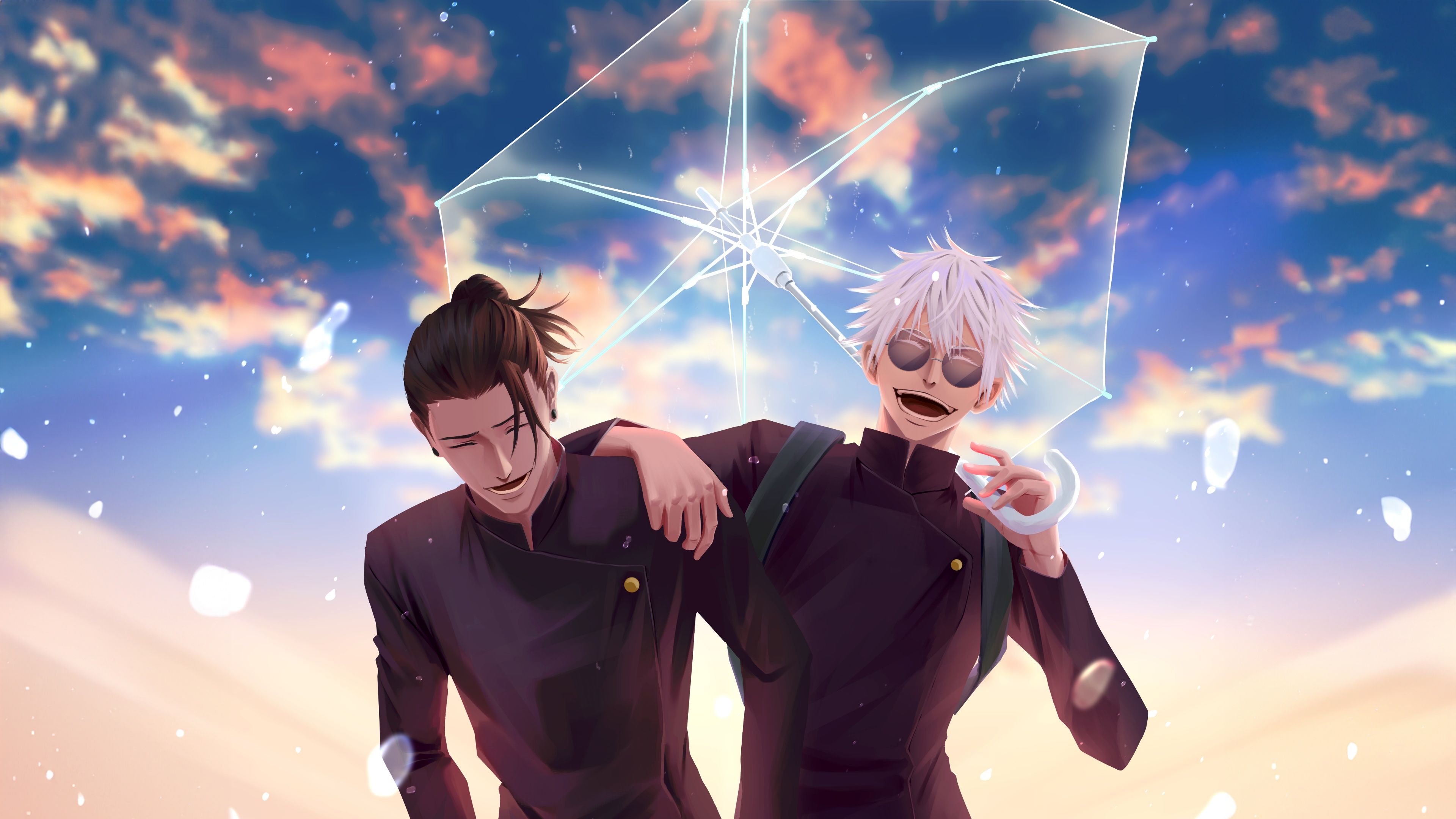 3840x2160 Suguru Geto, Satoru Gojo Jujutsu Kaisen 8K Wallpaper