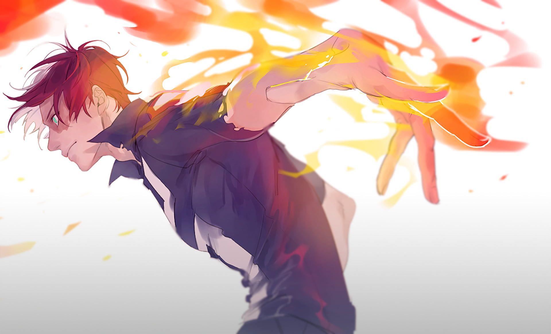 1920x1166 Boku no Hero Shoto Todoroki illustration, Boku no Hero Academia