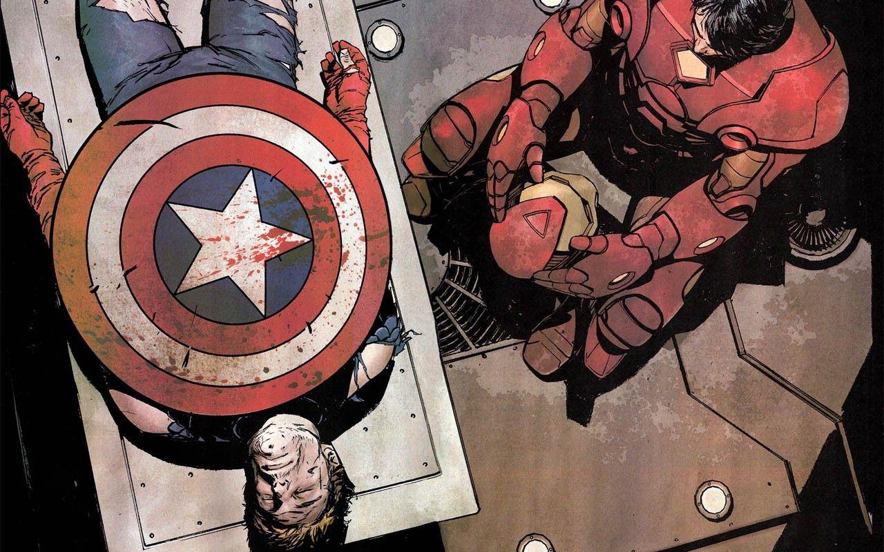 1280x800 Captain America, Iron Man, Marvel Comics Wallpaper HD / Desktop