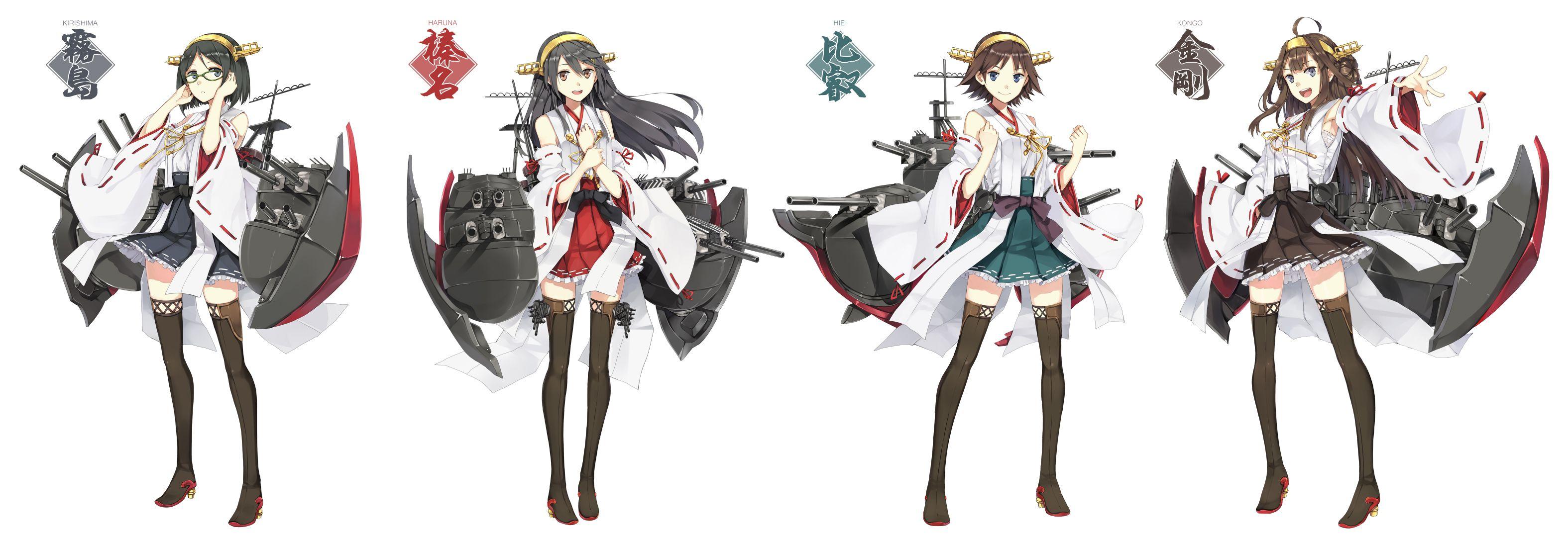 3150x1080 3150x1080 Hiei (Kancolle) desktop wallpaper. Hiei