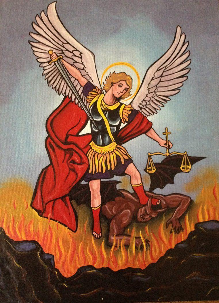 Amazoncom Popular Religious Posters St Michael The Archangel Defend Us  in Battle The Catholic Gentleman Wallpaper Poster Decorative Painting  Canvas Wall Art Living Room Posters Bedroom Painting 12x18inch30x Posters   Prints