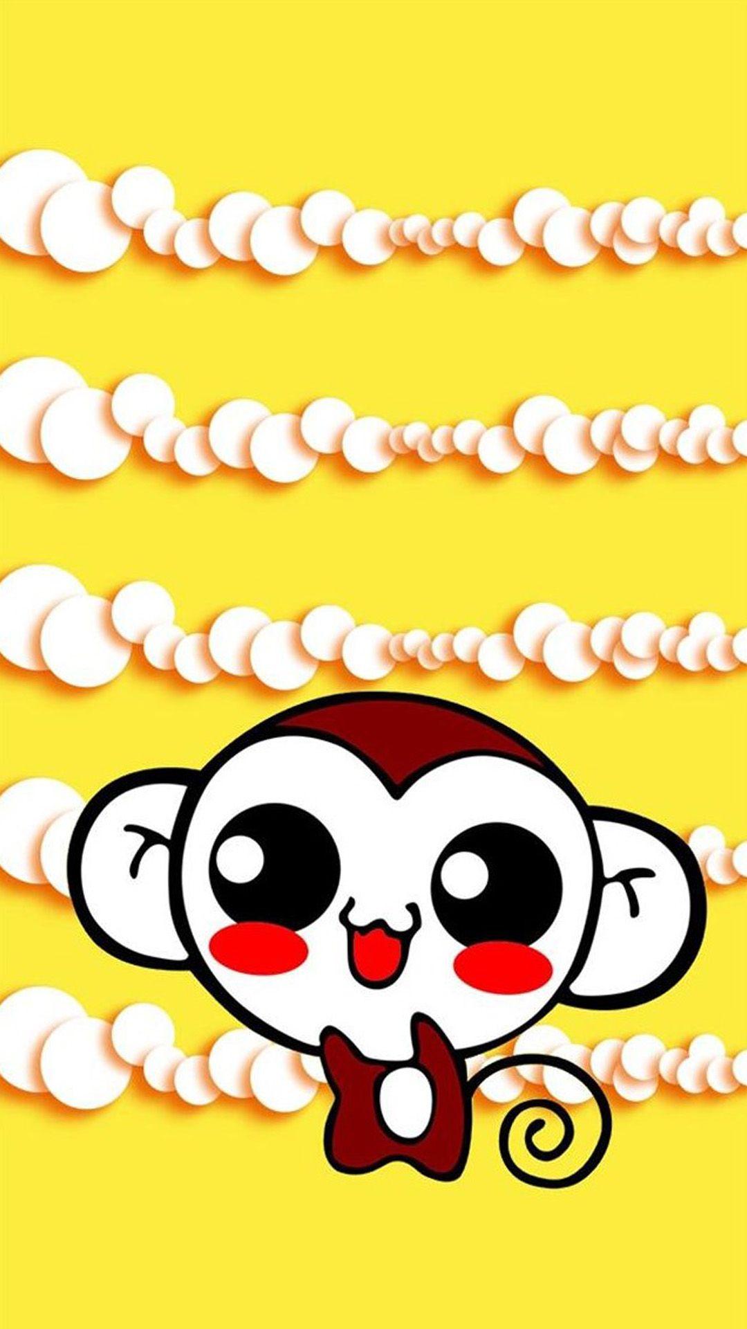 1080x1920 Cute Sweet Hippie Monkey iPhone 8 Wallpaper Free Download