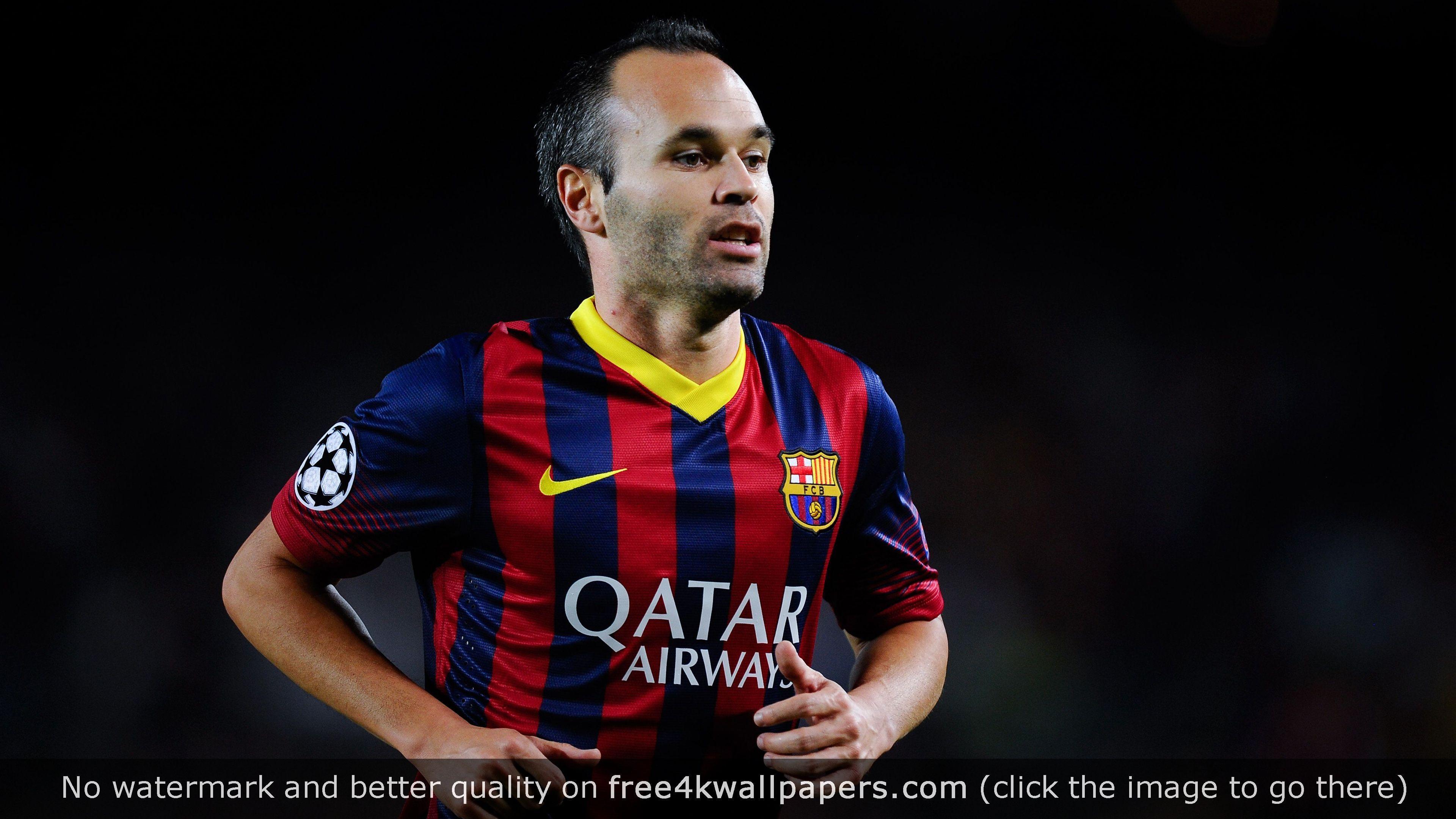 3840x2160 Andres Iniesta wallpaper. Barcelona players, Good soccer players