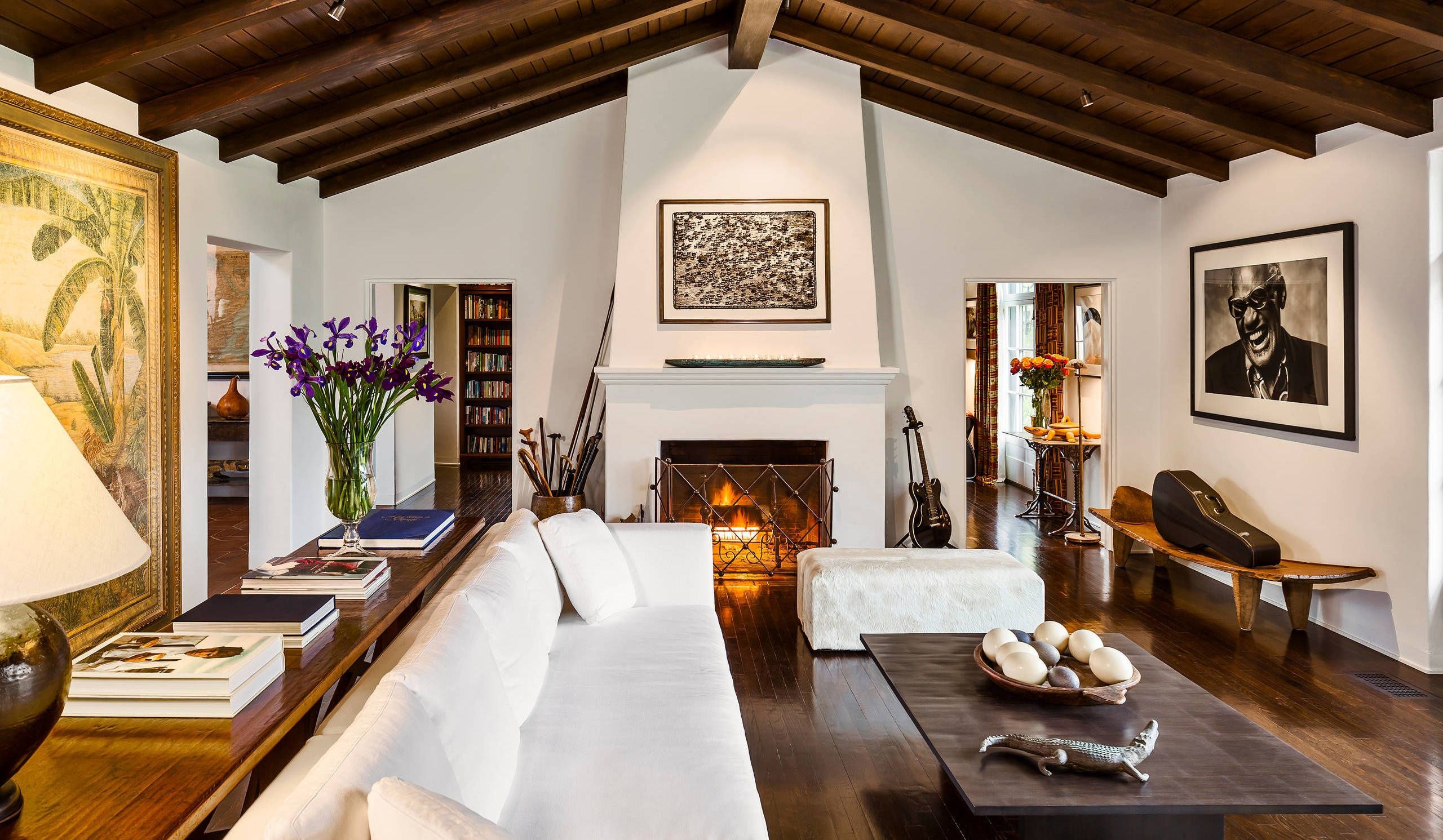 2560x1491 Wallpaper design, style, interior, fireplace, living room, by Allen Construction, Spanish colonial revival hacienda, Spanish Colonial Revival Hacienda for mobile and desktop, section интерьер, resolution 2560x1491