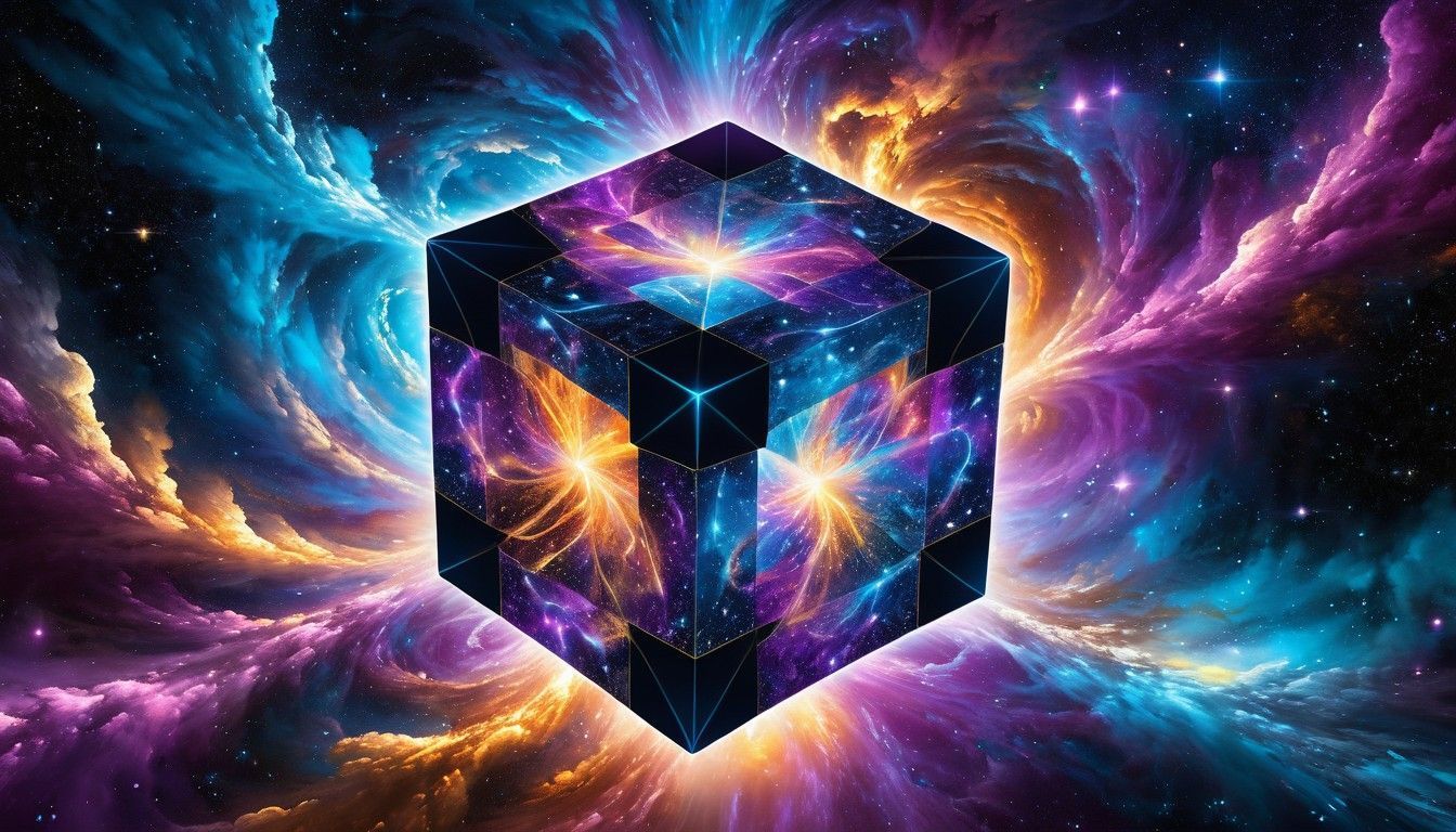 1344x768 Realistic 5D Hypercube Scene. Stable Diffusion Online