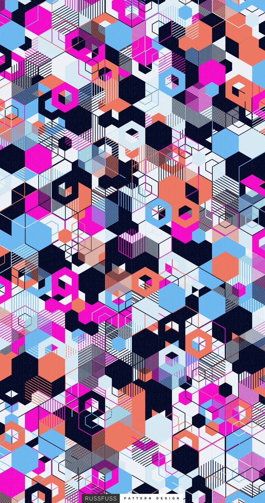 1125x2136 Phone Wallpaper. Russfuss Pattern Design