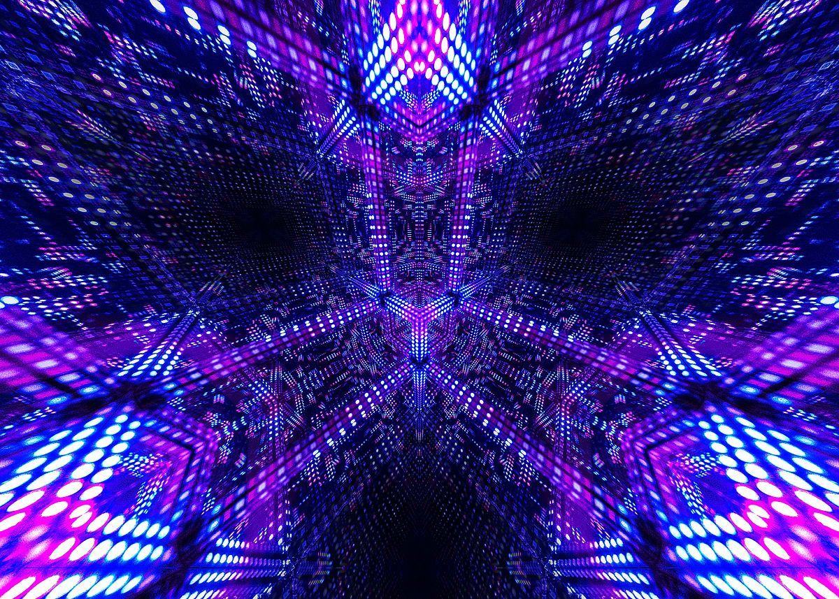 1200x857 'Hypercube Meditation Space' Poster, picture, metal print, paint