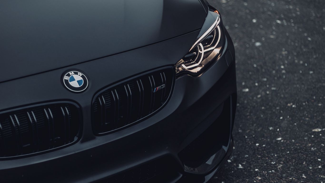 1366x768 Download wallpaper 1366x768 bmw m bmw, car, headlight, black tablet, laptop HD background
