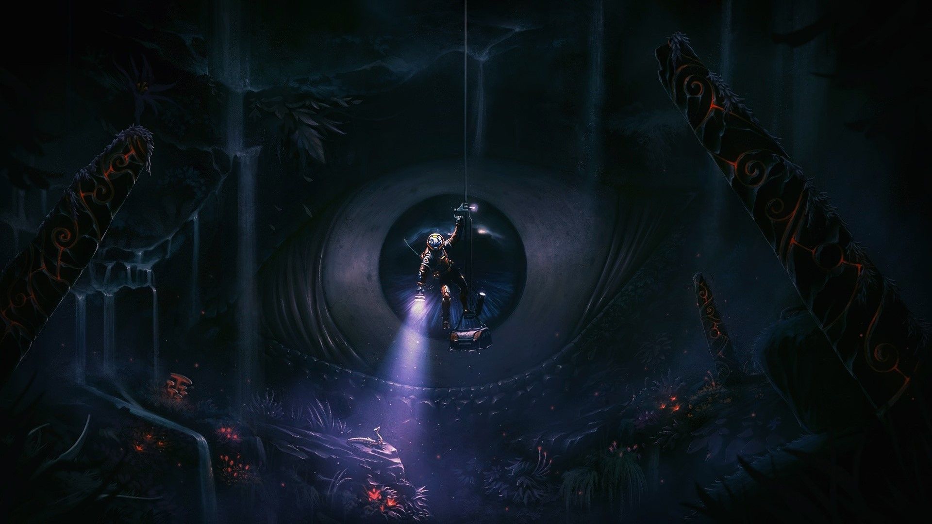 1920x1080 artwork, digital art, dark, science fiction, HD Wallpaper