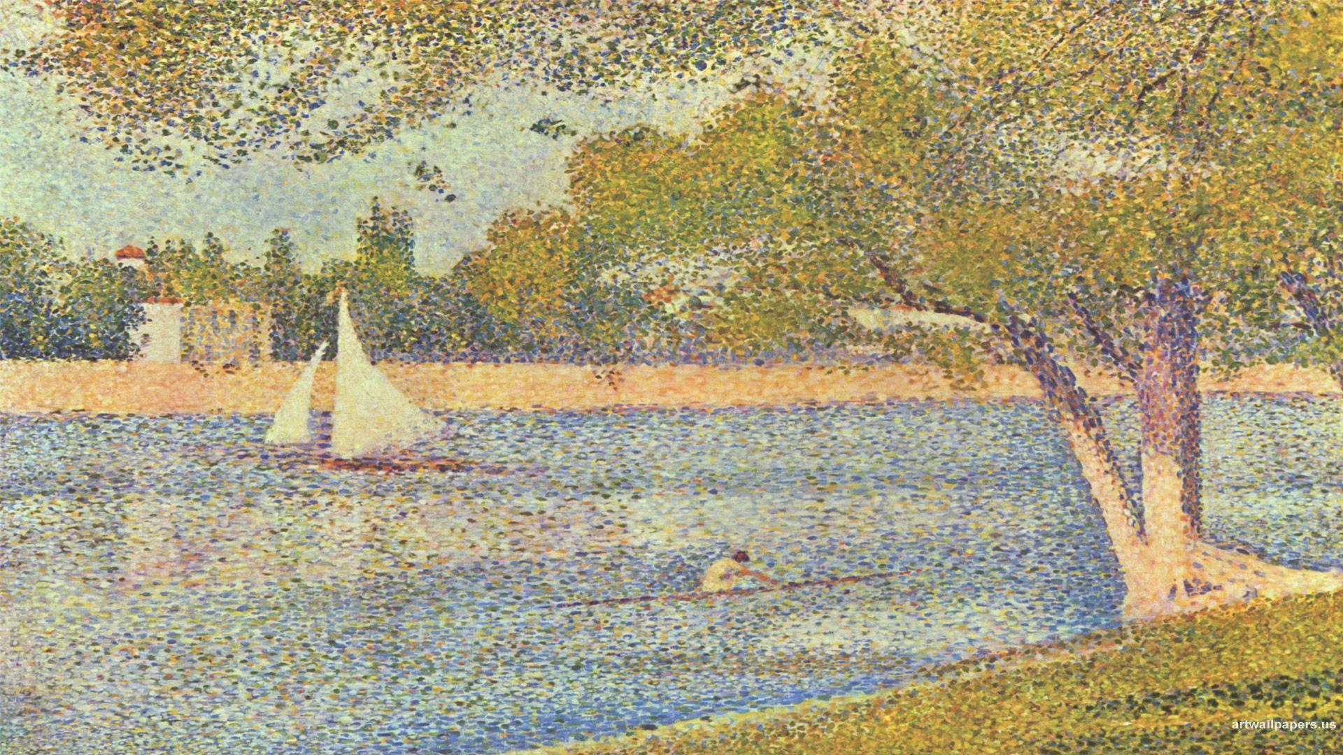 1920x1080 love this ! Georges seurat wallpaper background painting art