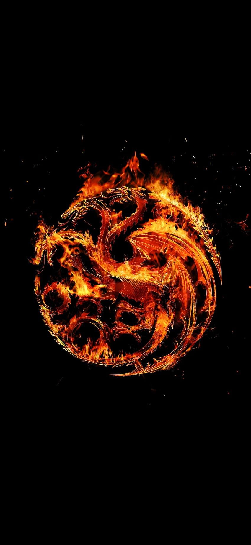 850x1839 House of the dragon, orange, GOT HD phone wallpaper