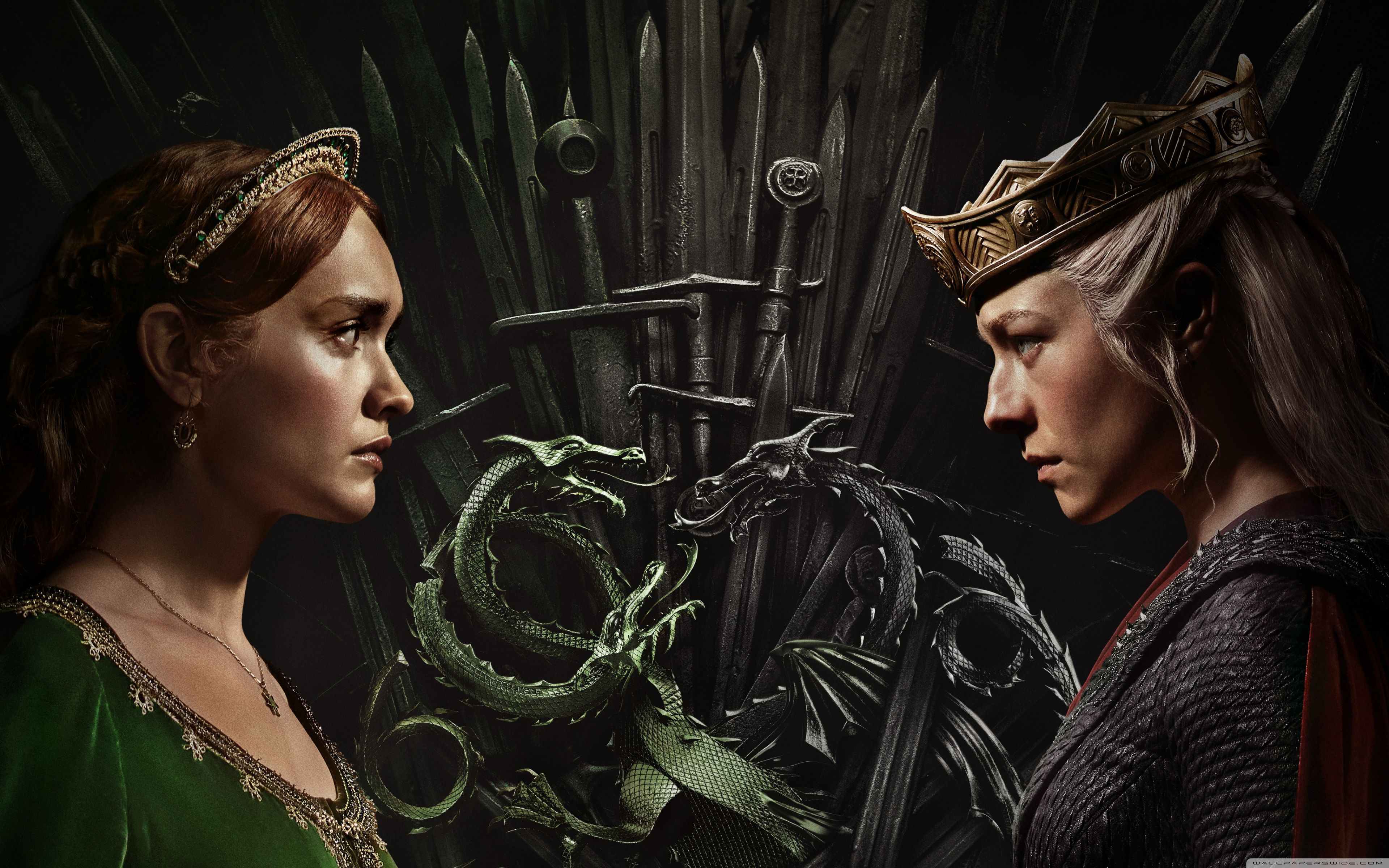 3840x2400 House of Dragon, Rhaenyra vs Queen Alicent 4K UHD Wallpaper for UltraHD Desktop and TV : Widescreen and UltraWide Display : Smartphone and Tablet Devices