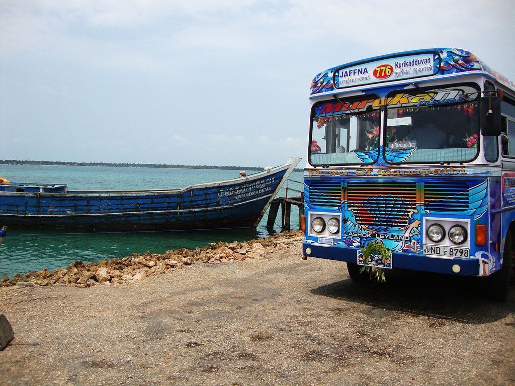 1024x768 Bus and boat in Northern Sri Lanka