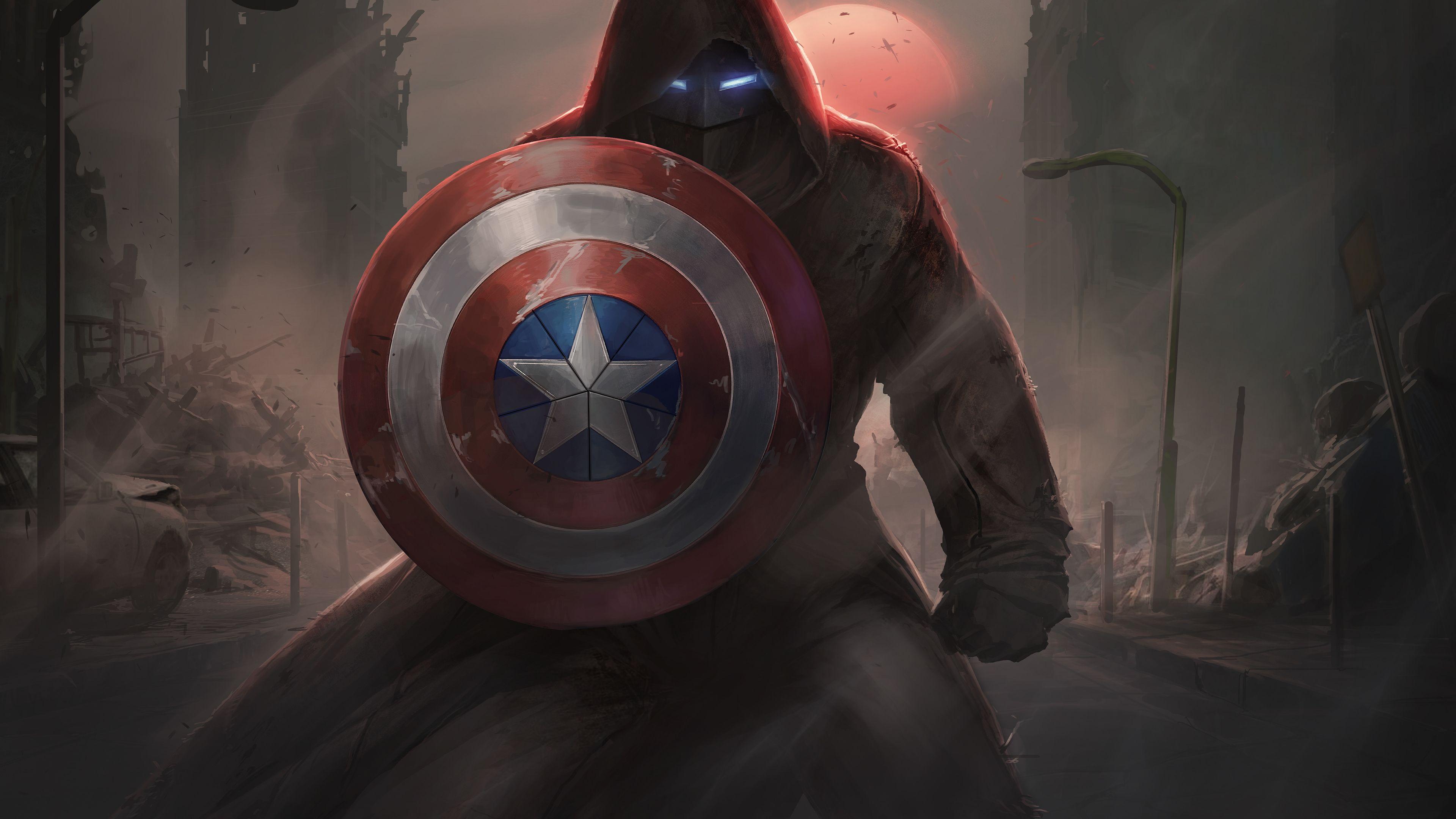 3840x2160 Marvel Captain America Shield Artwork 4K Wallpaper