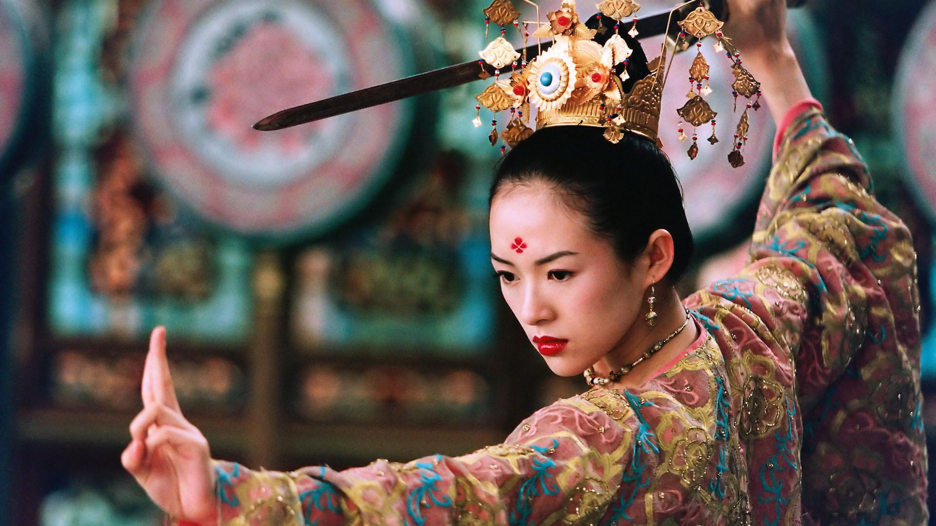 1920x1080 the, House, Of, Flying, Daggers, Zhang, Ziyi, Actress, Asian, Oriental, Warriors, Weapons, Sword, Katana, Kimono, Women, Babes, Face, Martial, Arts, Sports, Brunette Wallpaper HD / Desktop and Mobile Background