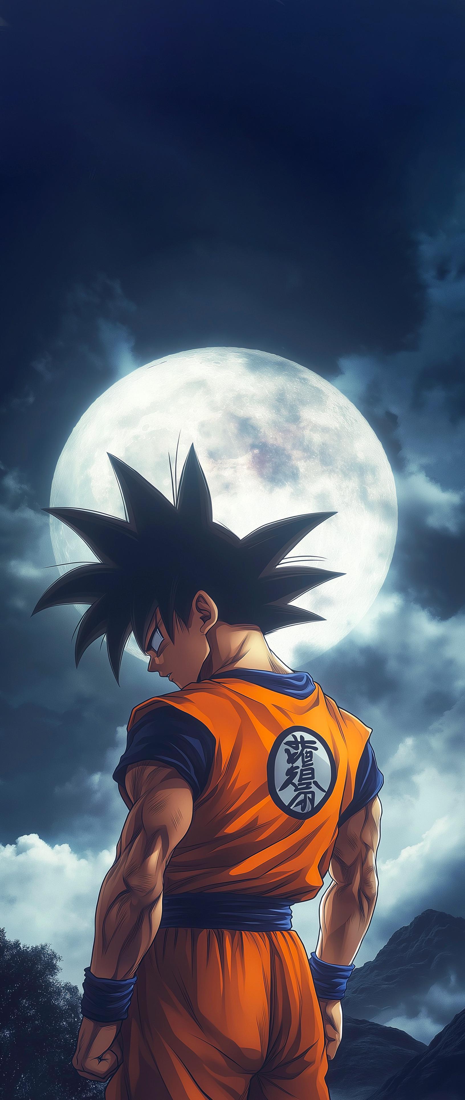1632x3853 Goku Dragon Ball Z Anime Cartoon Manga Moon Dragonball Z