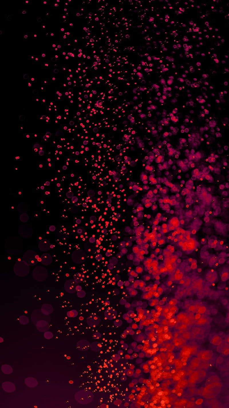 800x1422 Spash of Red, The, amoled, black, colorful, dots, drops, oled, sparkle, vibrant, HD phone wallpaper