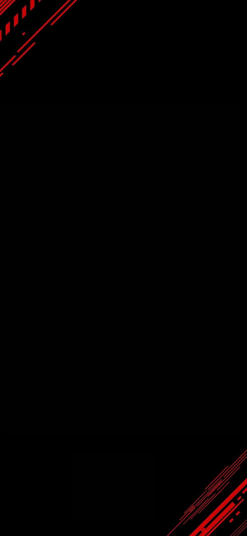 800x1733 Minimal Red, amoled, black, rgb, HD phone wallpaper