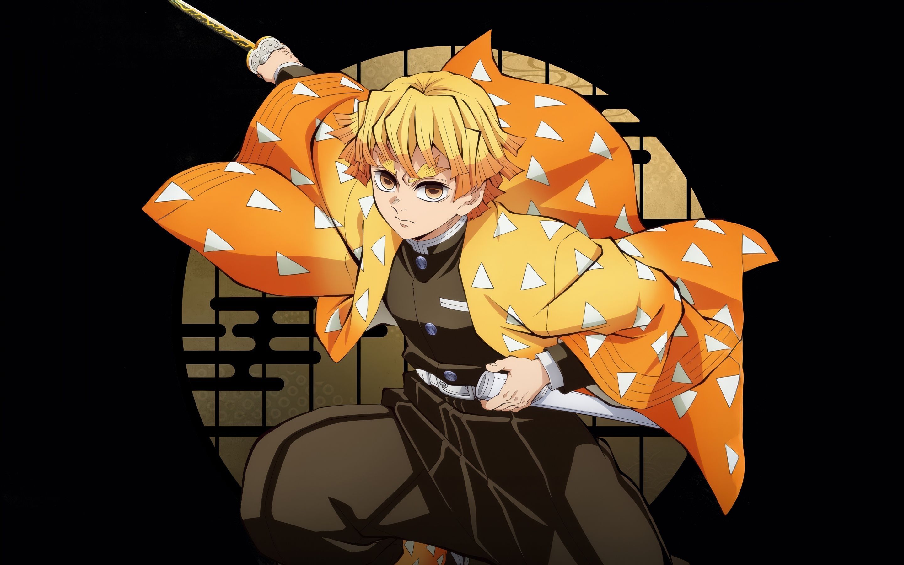 2880x1800 Zenitsu Agatsuma Castle Wallpaper 4K, 5K, Anime movie