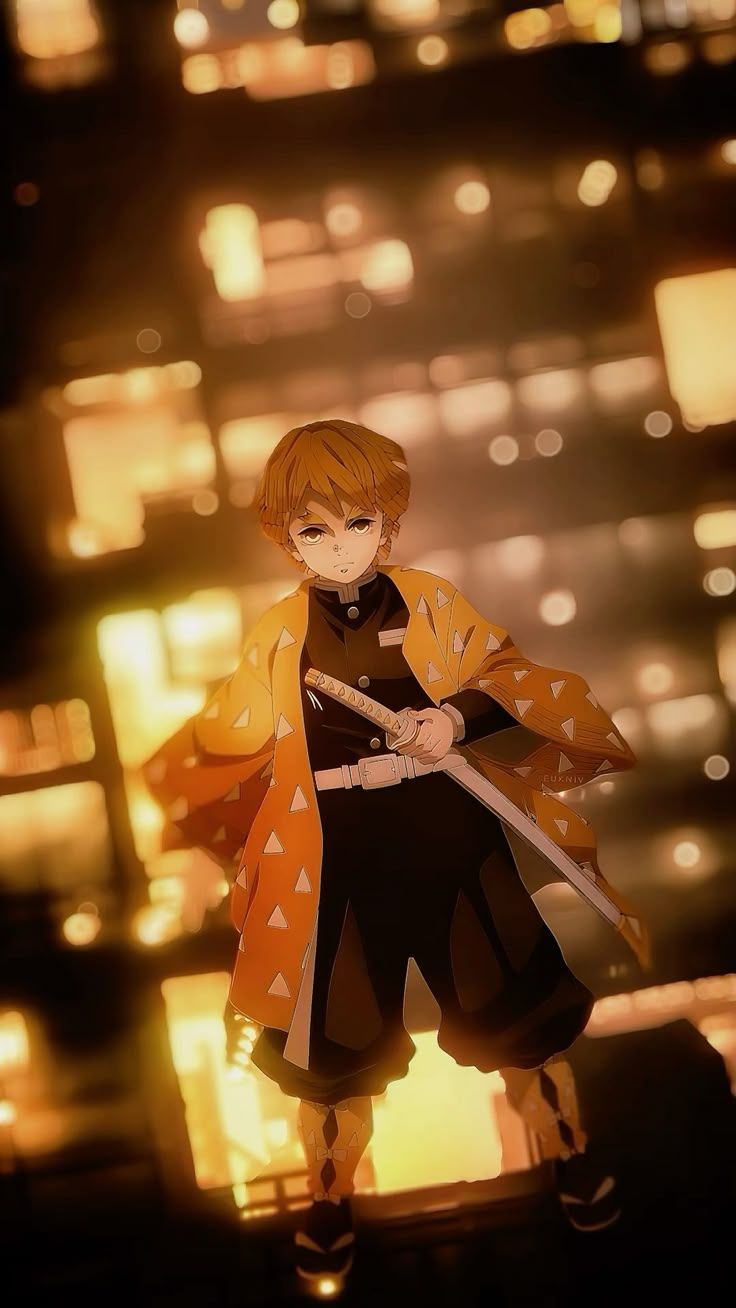736x1308 Zenitsu.. Demon Slayer Wallpaper