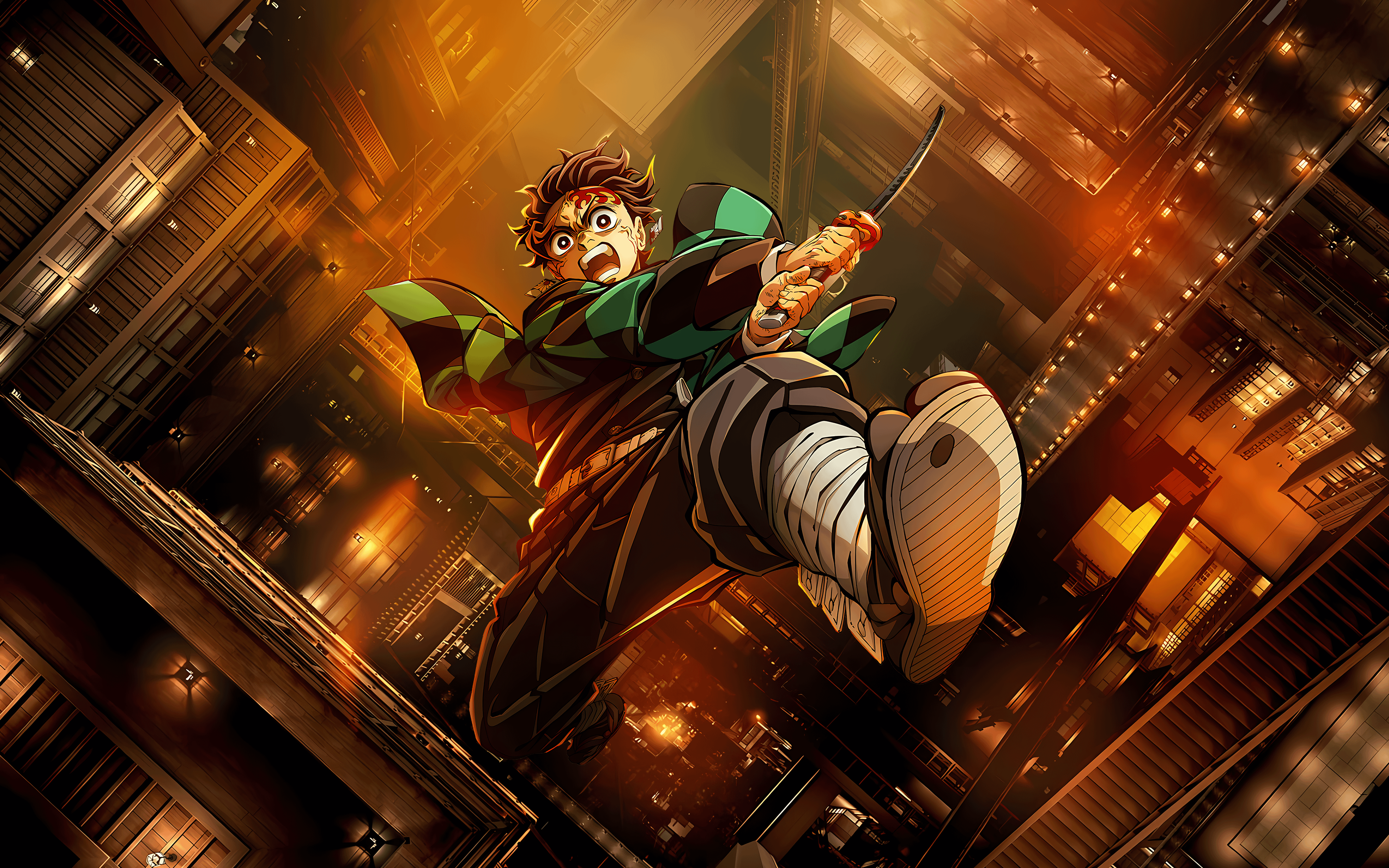 3840x2400 Demon Slayer (Kimetsu no Yaiba) Castle (16:10)