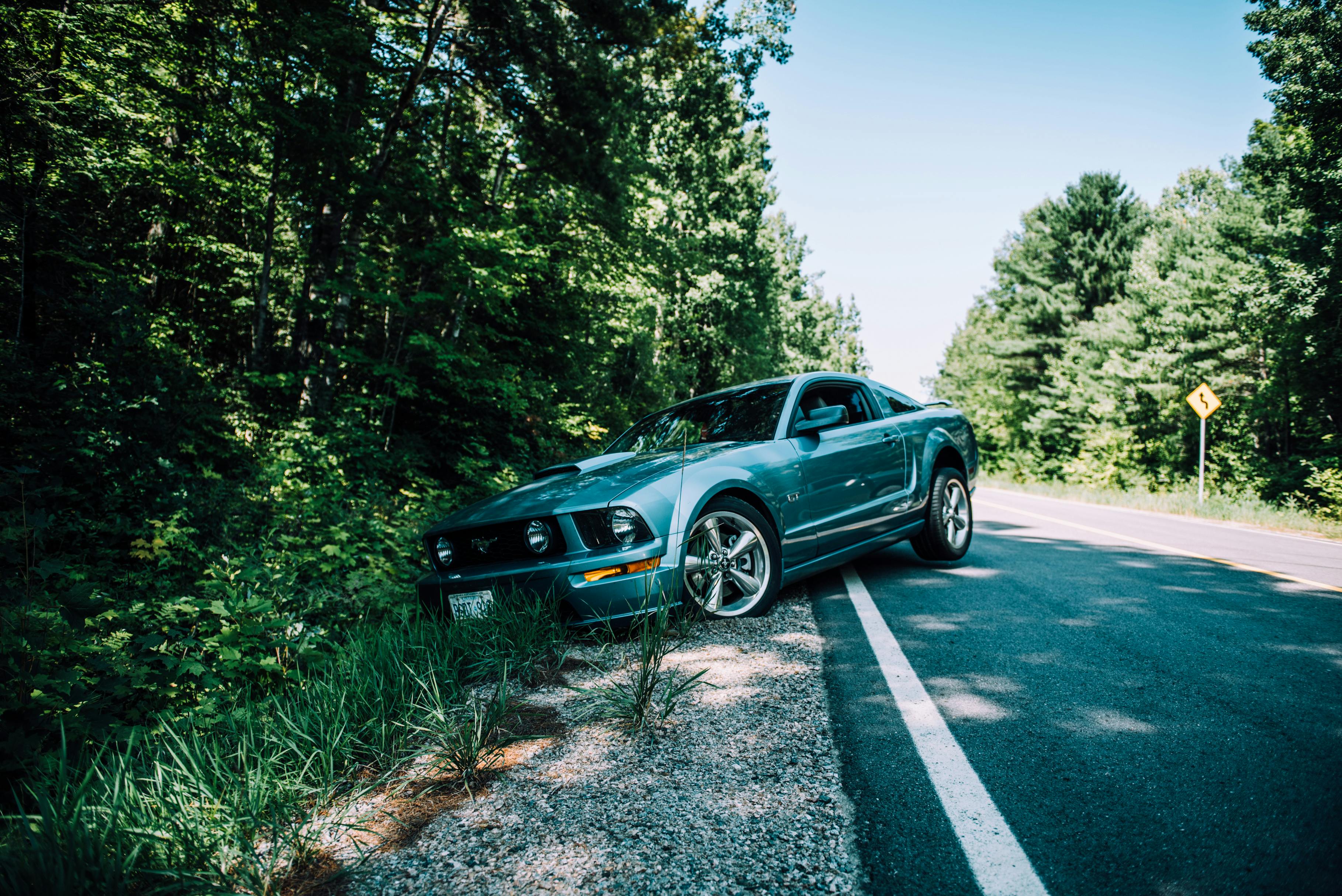3638x2429 Photo Of Mustang On Side Of The Road · Free