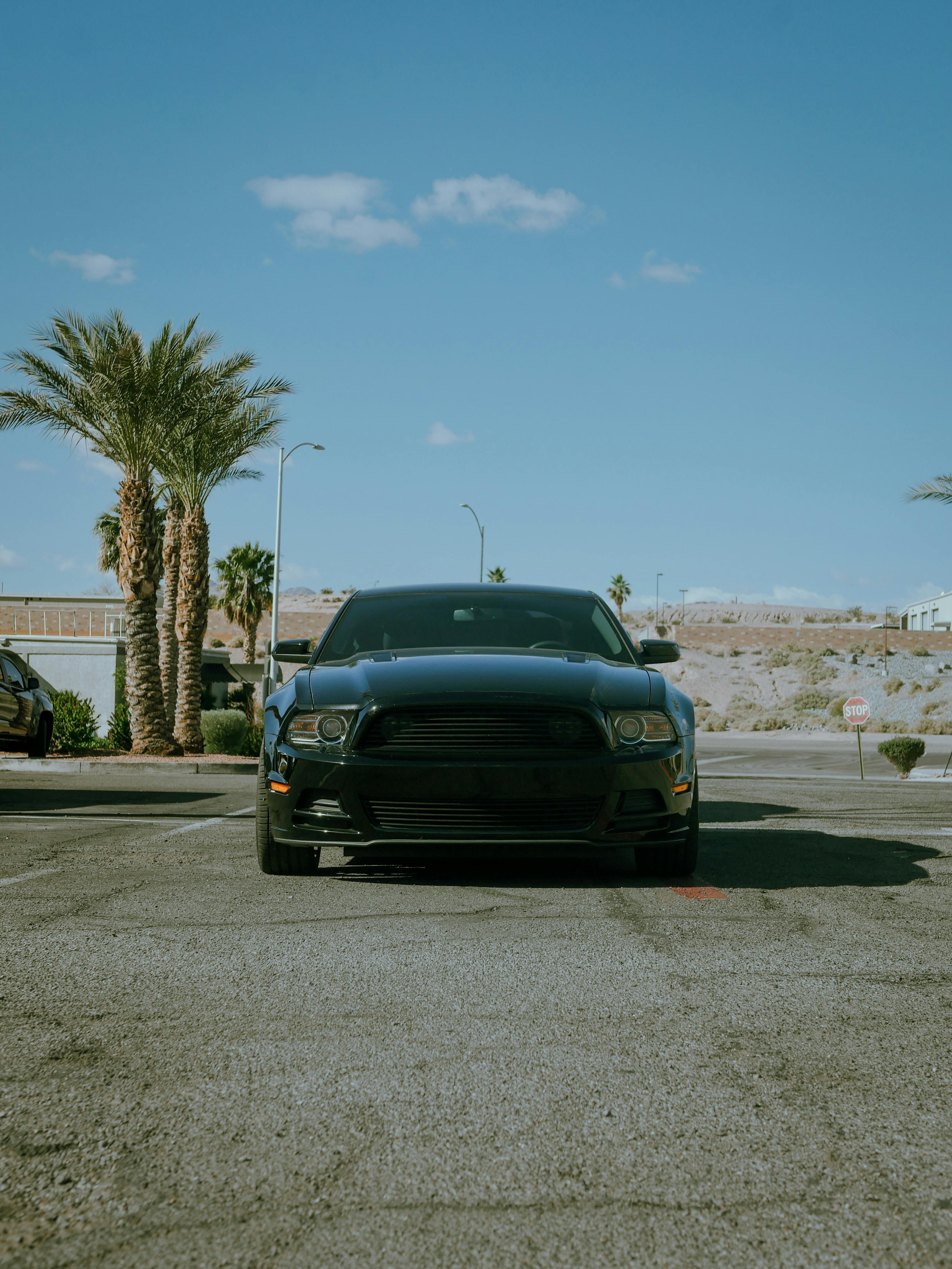 3330x4435 Front of Fifth Generation Ford Mustang on a Parking Lot · Free