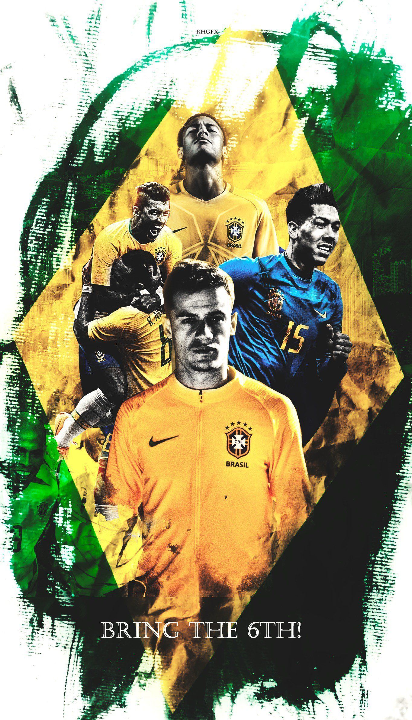 1364x2382 Huzi7 on X: Brazil Team Wallpaper. #brazil #WC2018 / X