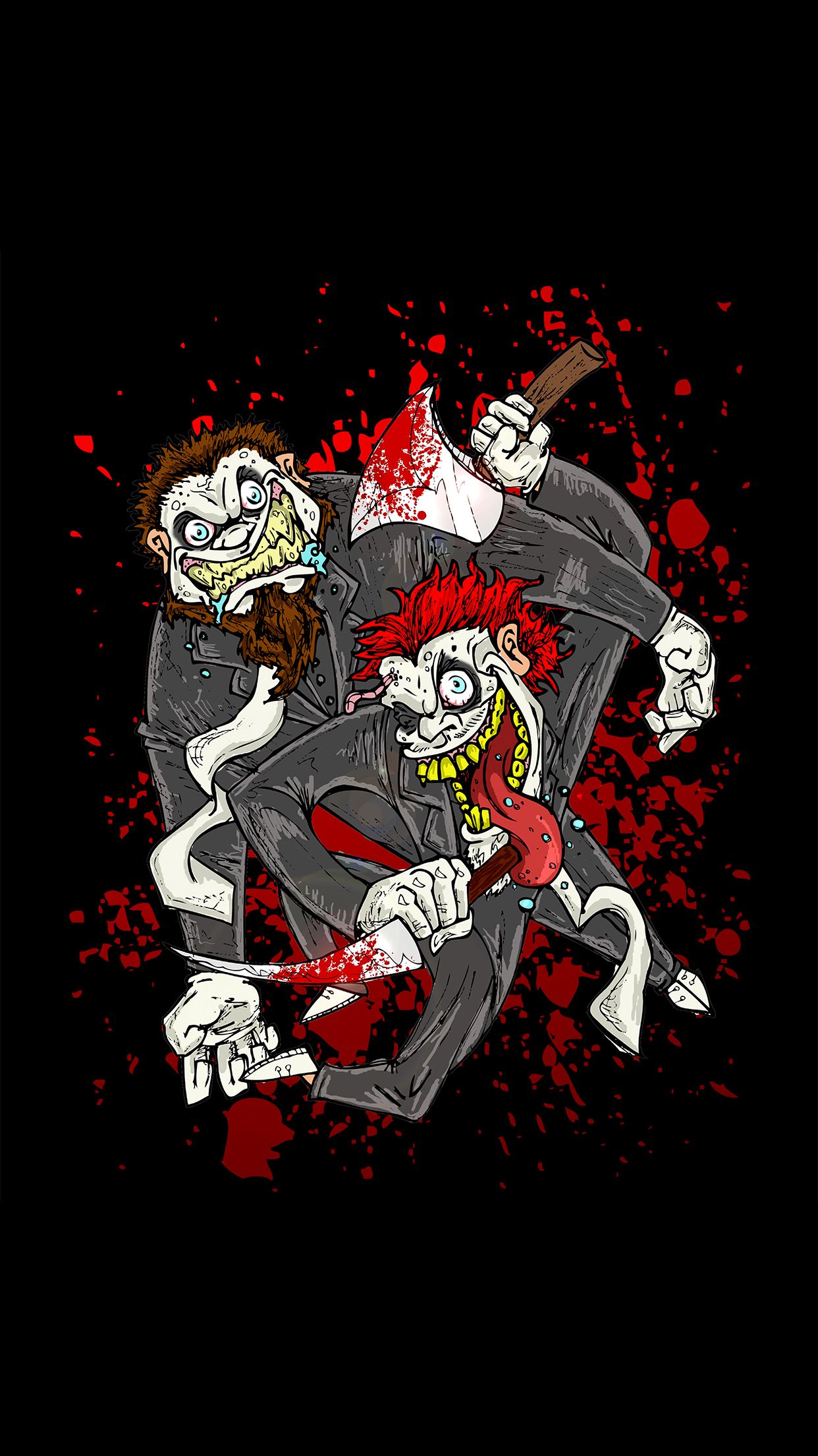 1242x2208 Twiztid Bloody Toons Wallpaper for iPhone Pro Max, X, 6