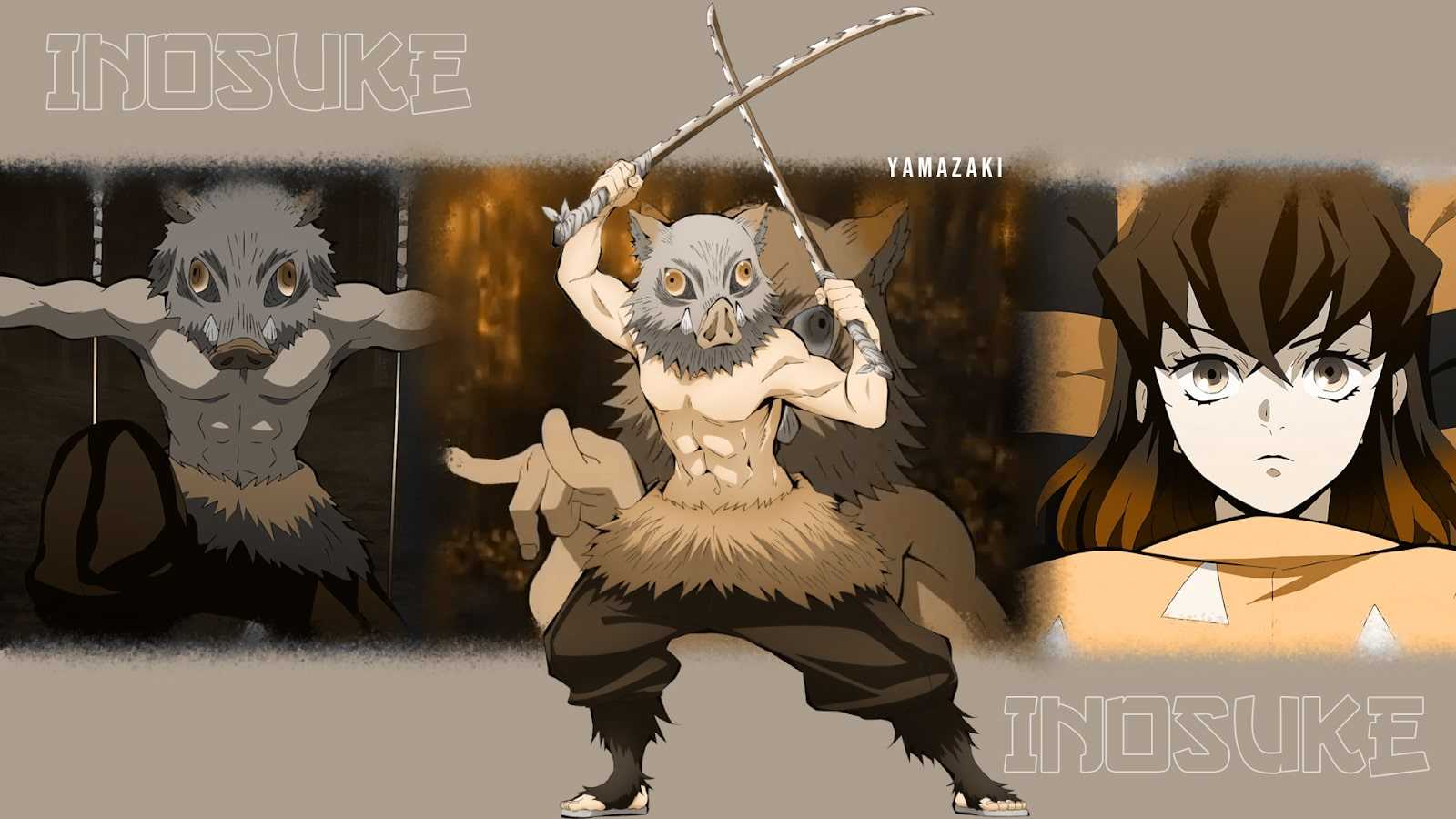 1600x900 Aesthetic Inosuke PC Wallpaper