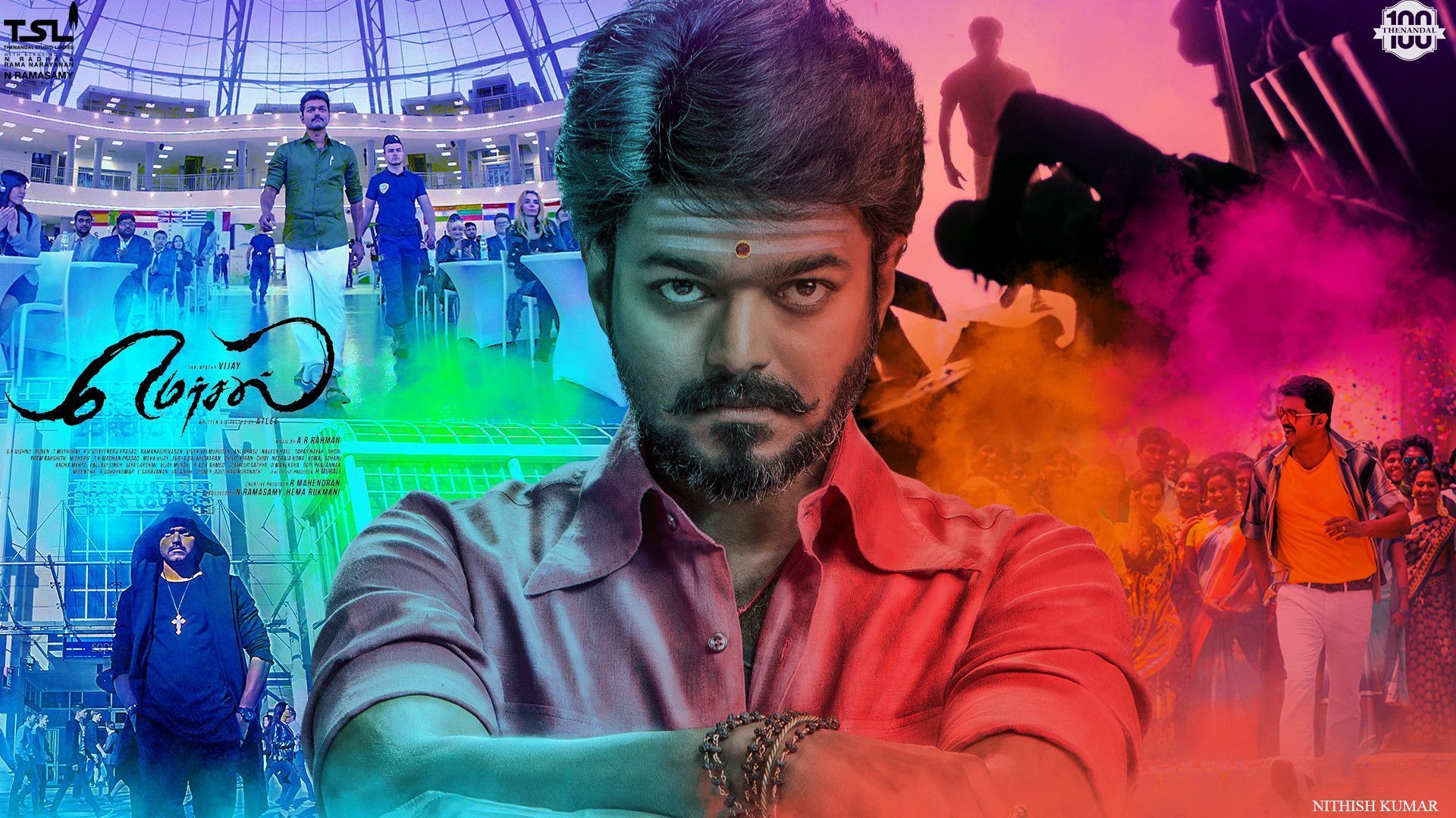 1920x1080 Mersal song HD wallpaper