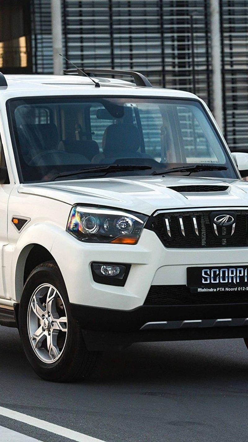 800x1422 New Scorpio.white.mahindra, new scorpio, scorpio, car, mahindra, HD phone wallpaper