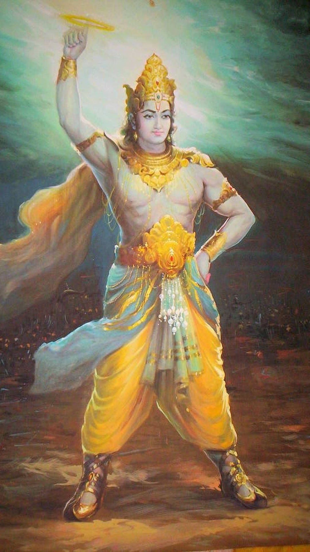 1080x1920 Download Krishna God 3D In The Mahabharata Wallpaper