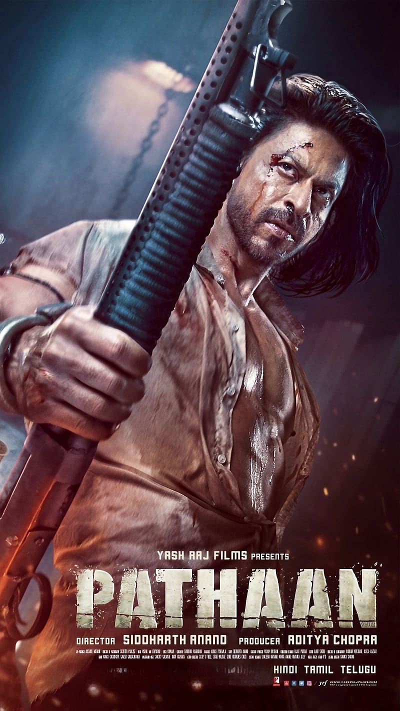 800x1422 Pathan Movie, Angry Look, movie poster, actor, shahrukh khan, HD phone wallpaper