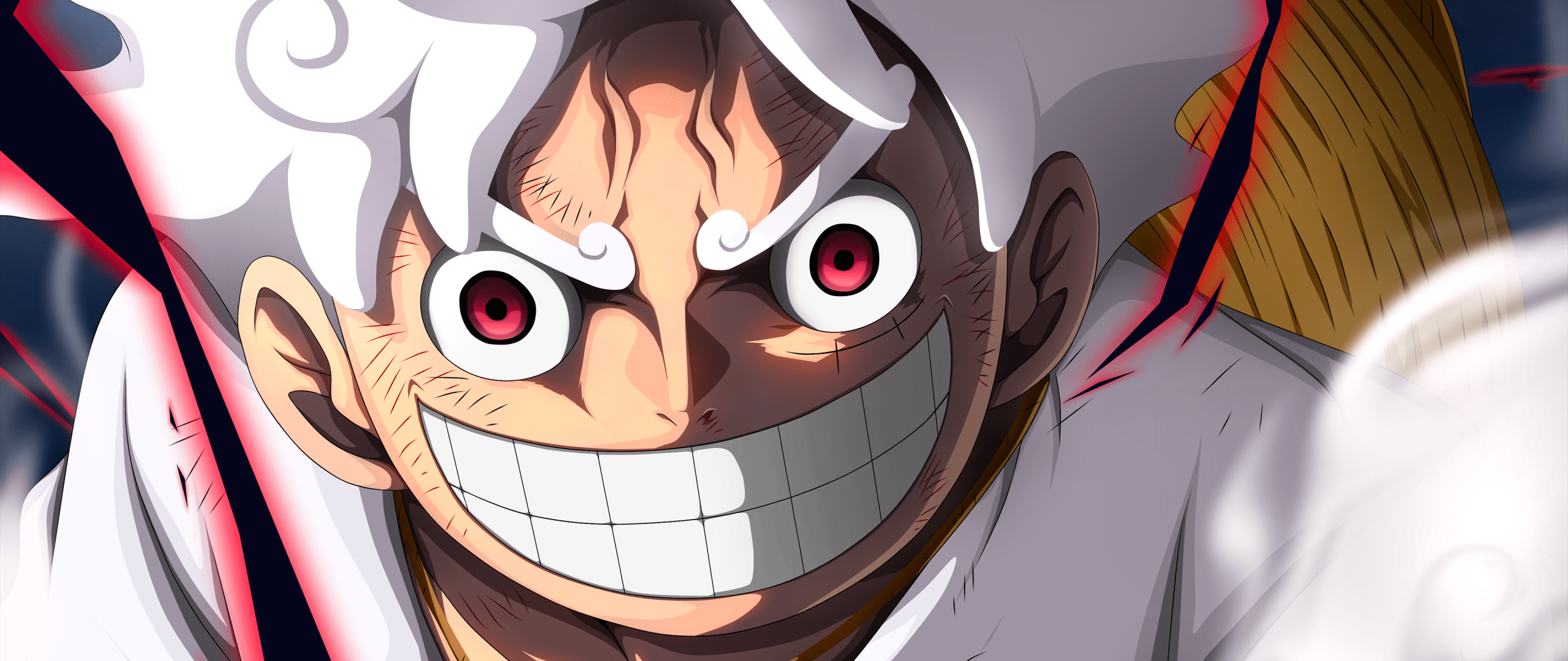 2560x1080 One Piece Wallpaper 4K, Gear Luffy, Sun God Nika