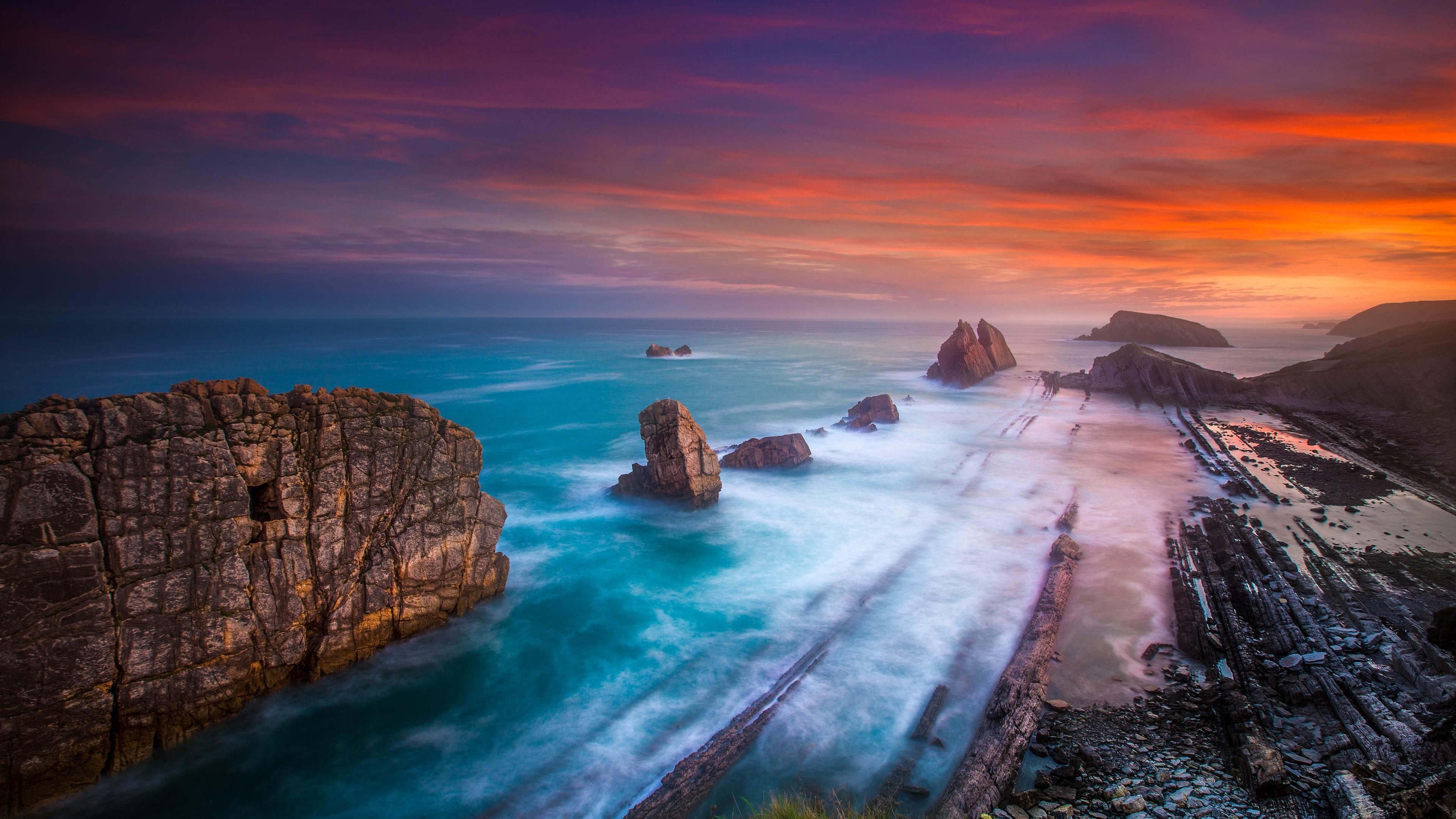 3840x2160 Coast Of Cantabria Spain Wallpaper