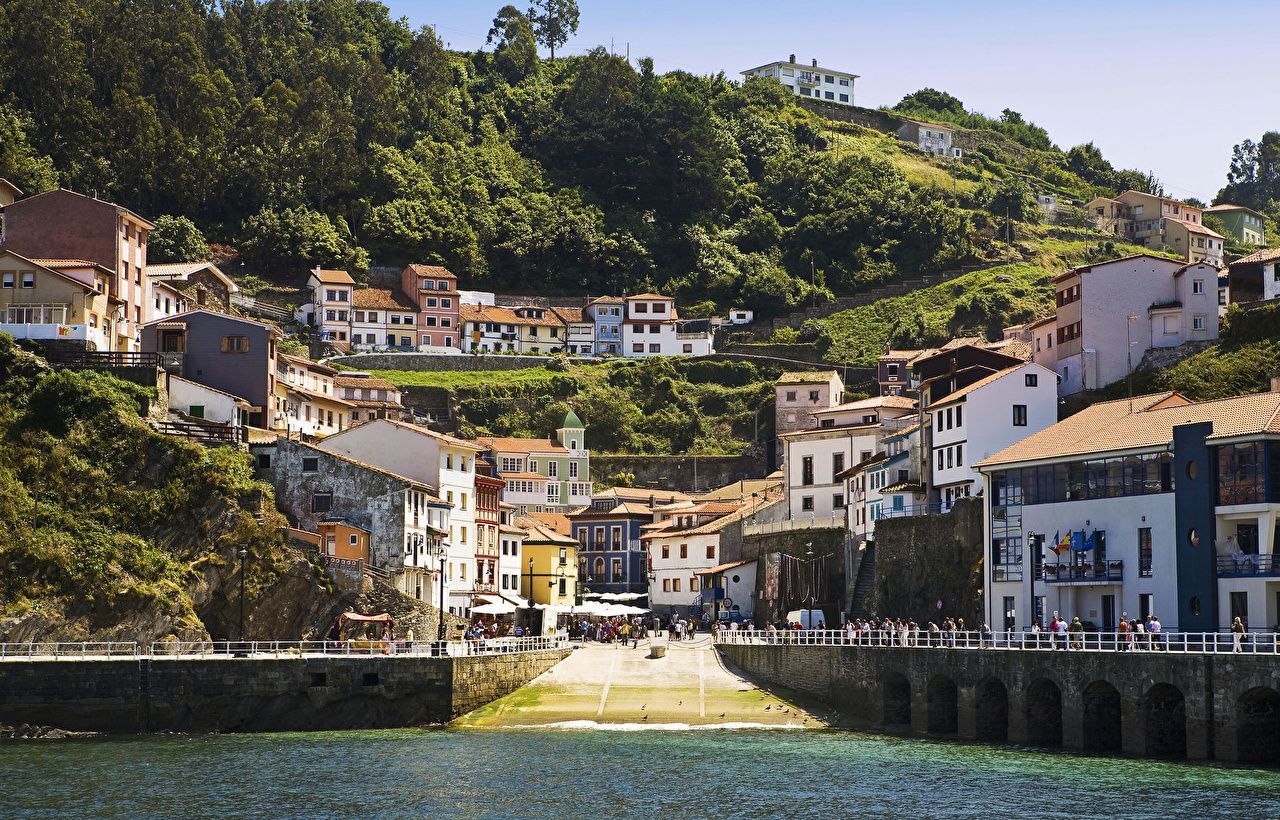 1280x820 Wallpaper Spain Cantabria Coast Cities Building