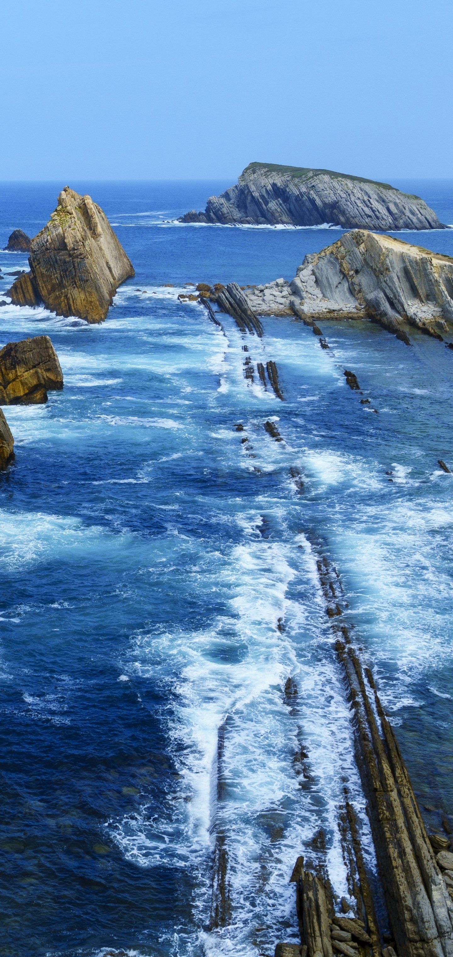 1440x3040 Download Cantabria Spain Coast Water Nature Coastline Phone Wallpaper