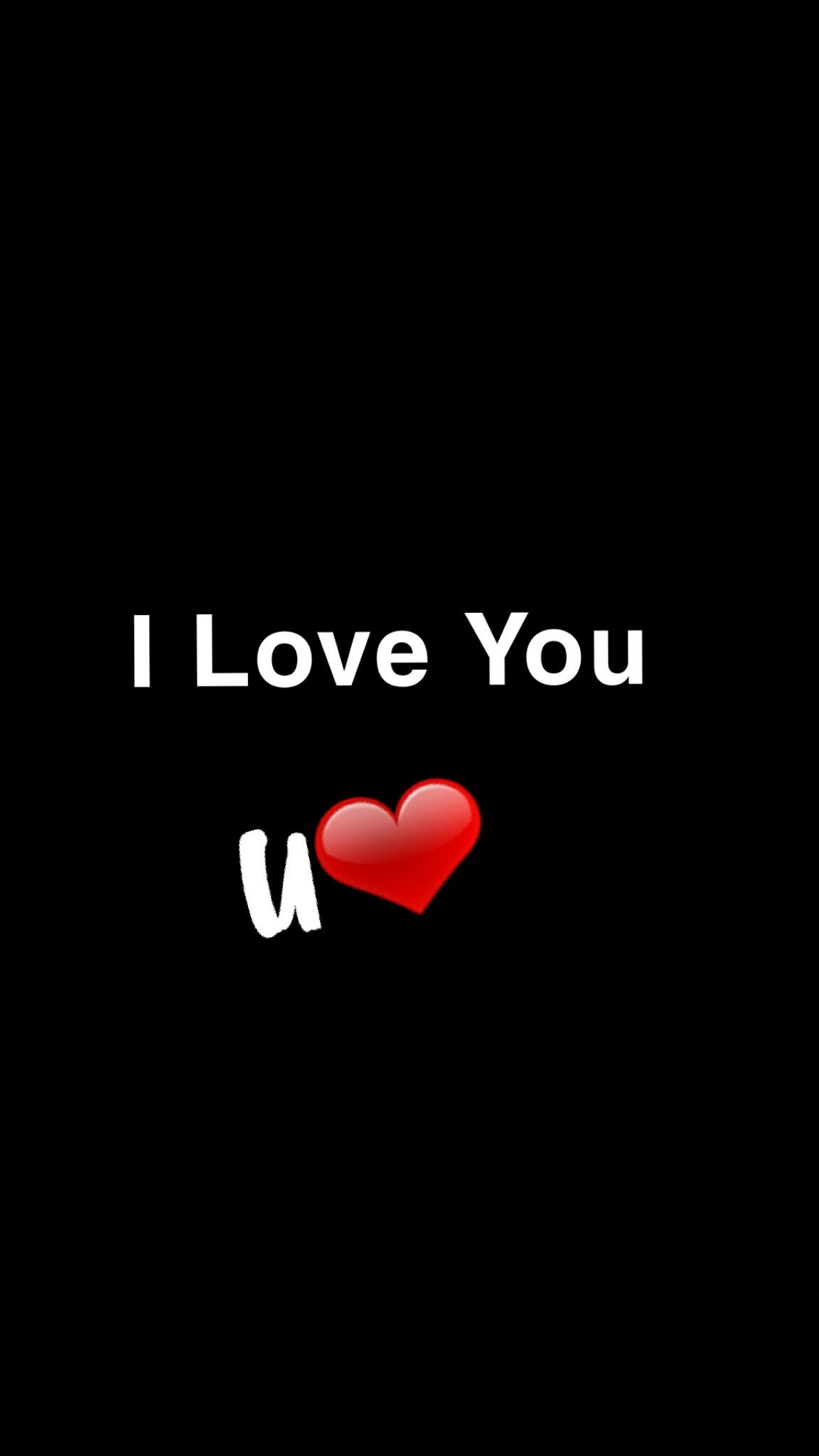 1152x2048 Glitch Wallpaper with 'I Love You' Letters